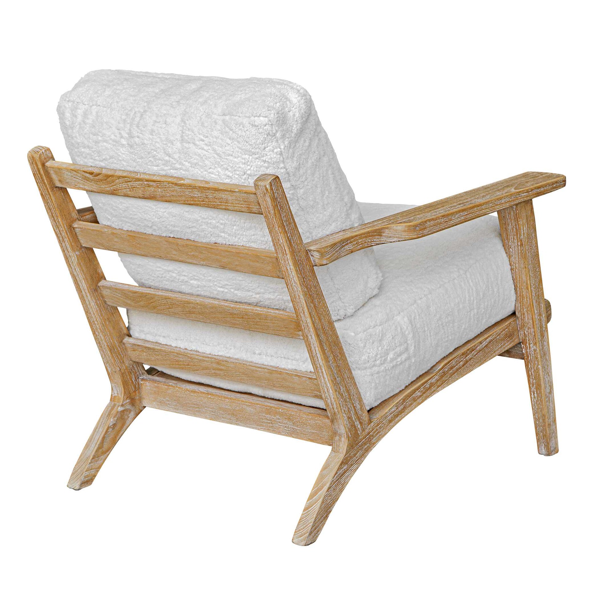 Uttermost Laid Back Sheepskin Accent Chair