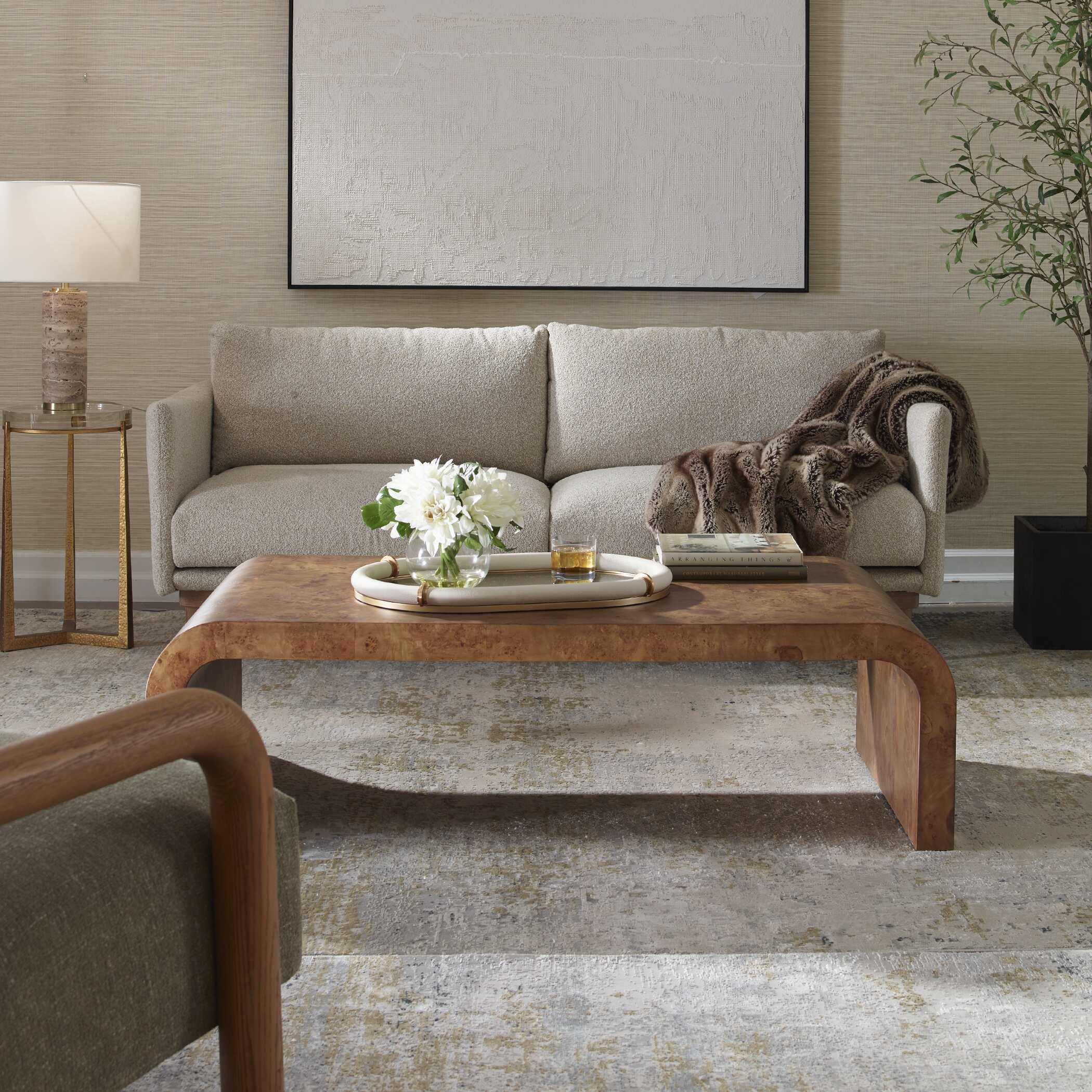 Uttermost Carraway Burl Wood Coffee Table