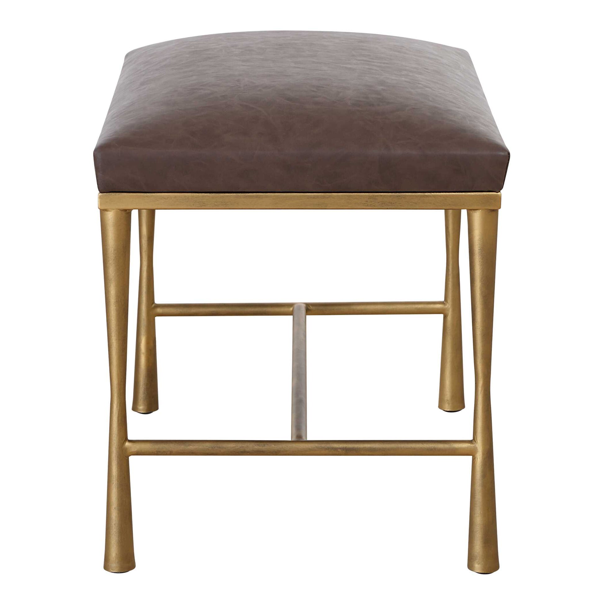 Uttermost Reform Gold Small Bench