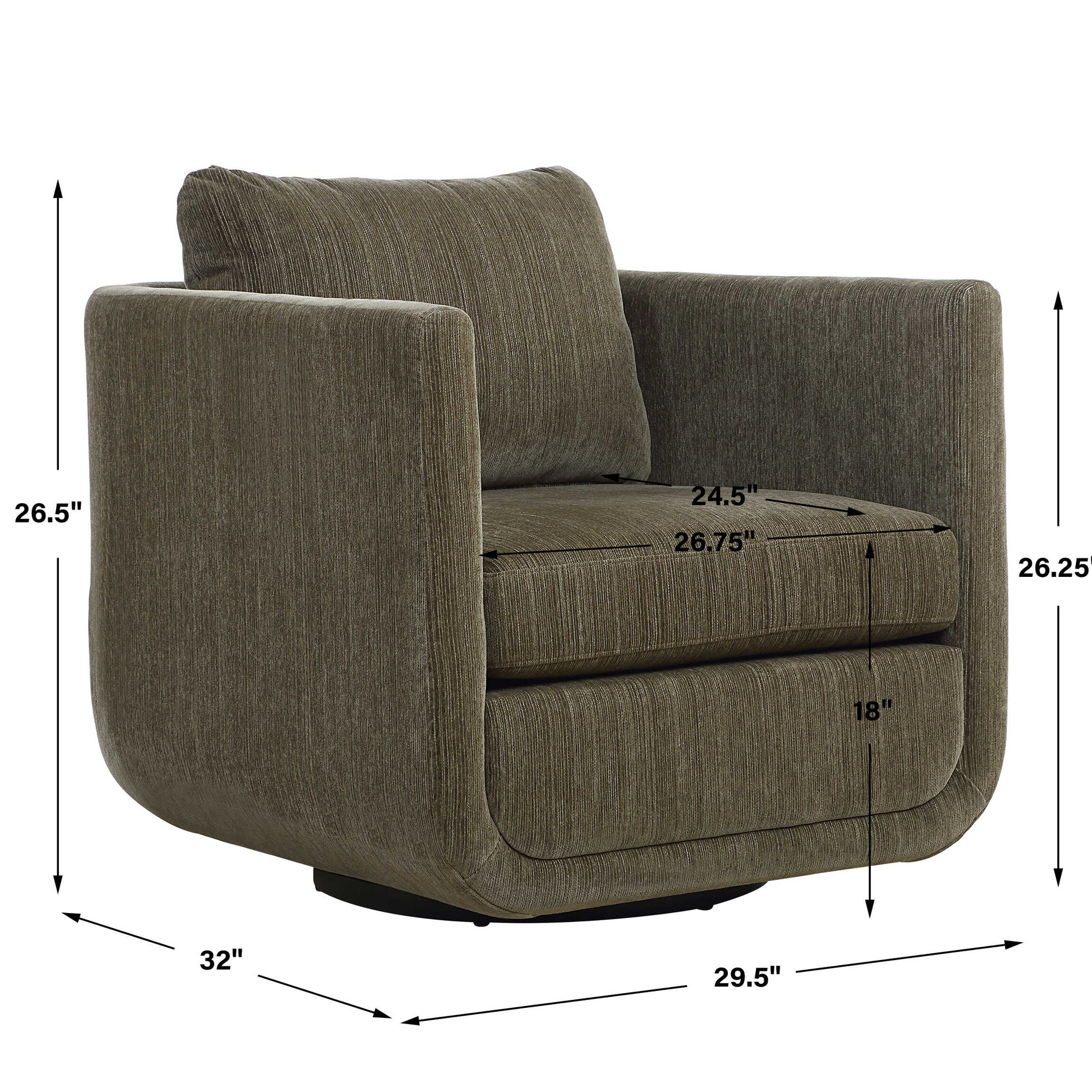 Uttermost Abound Herb Swivel Chair