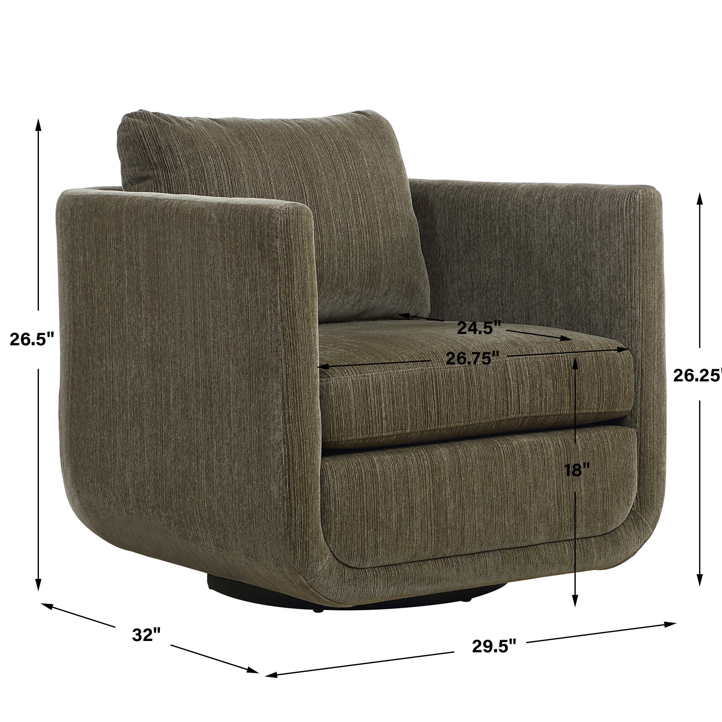 Uttermost Abound Herb Swivel Chair