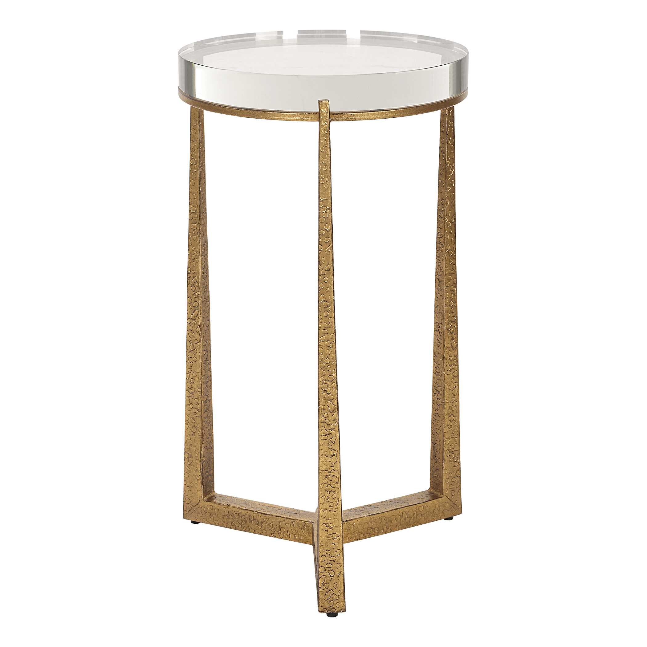 Uttermost Midas Antique Gold Accent Table