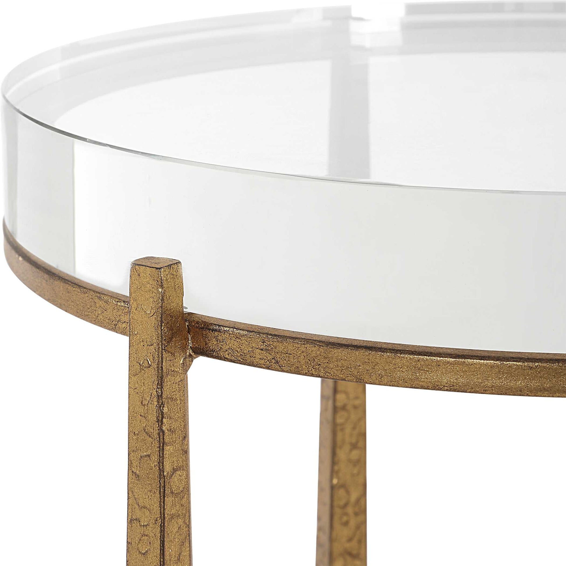 Uttermost Midas Antique Gold Accent Table