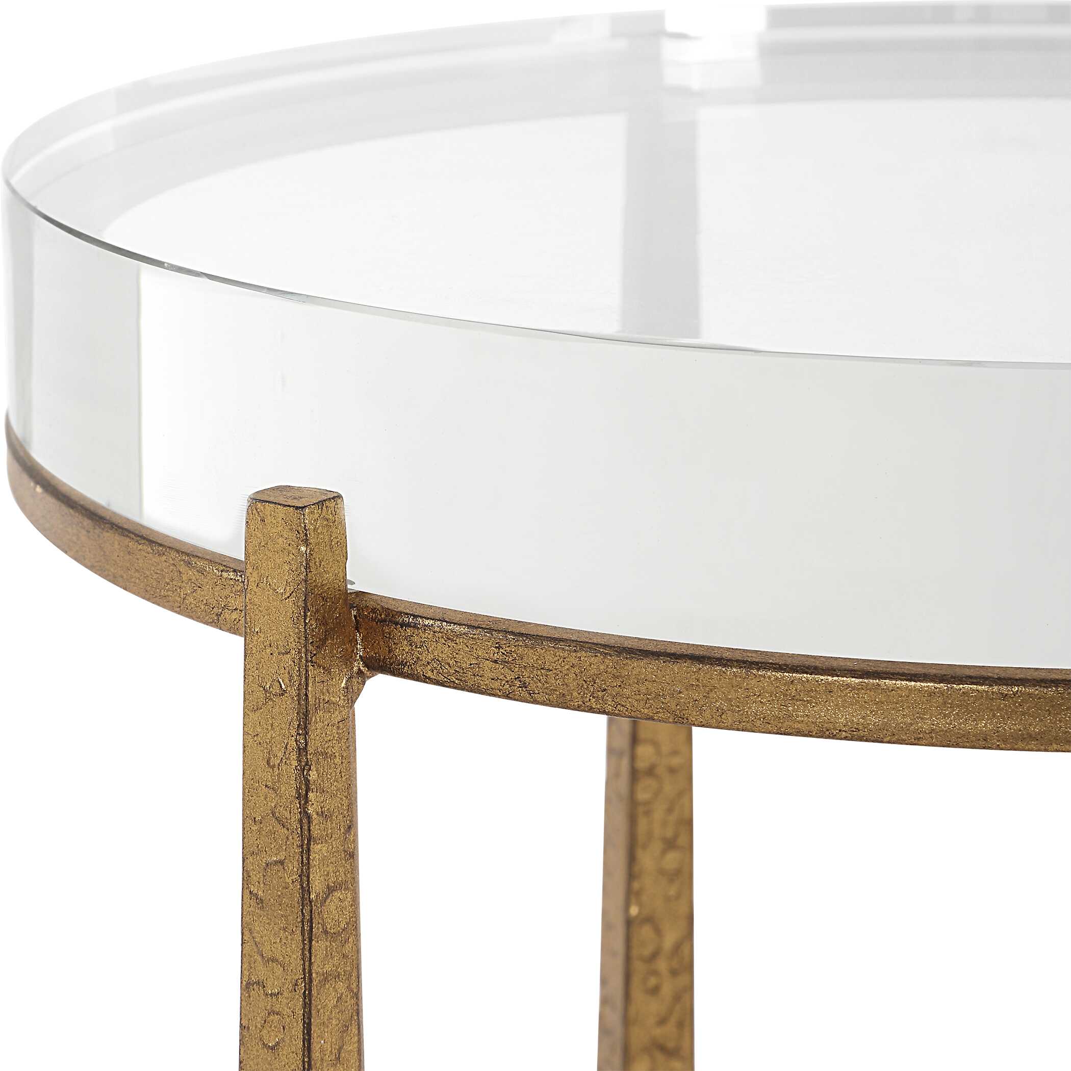 Uttermost Midas Antique Gold Accent Table