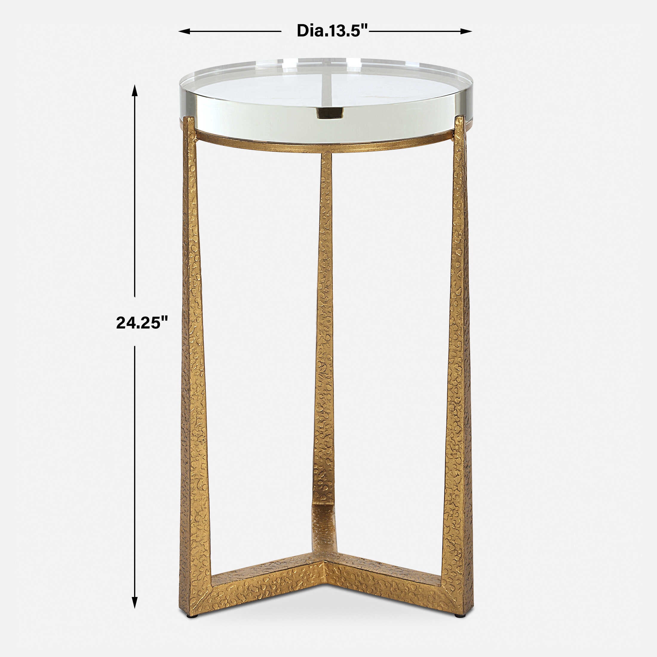 Uttermost Midas Antique Gold Accent Table
