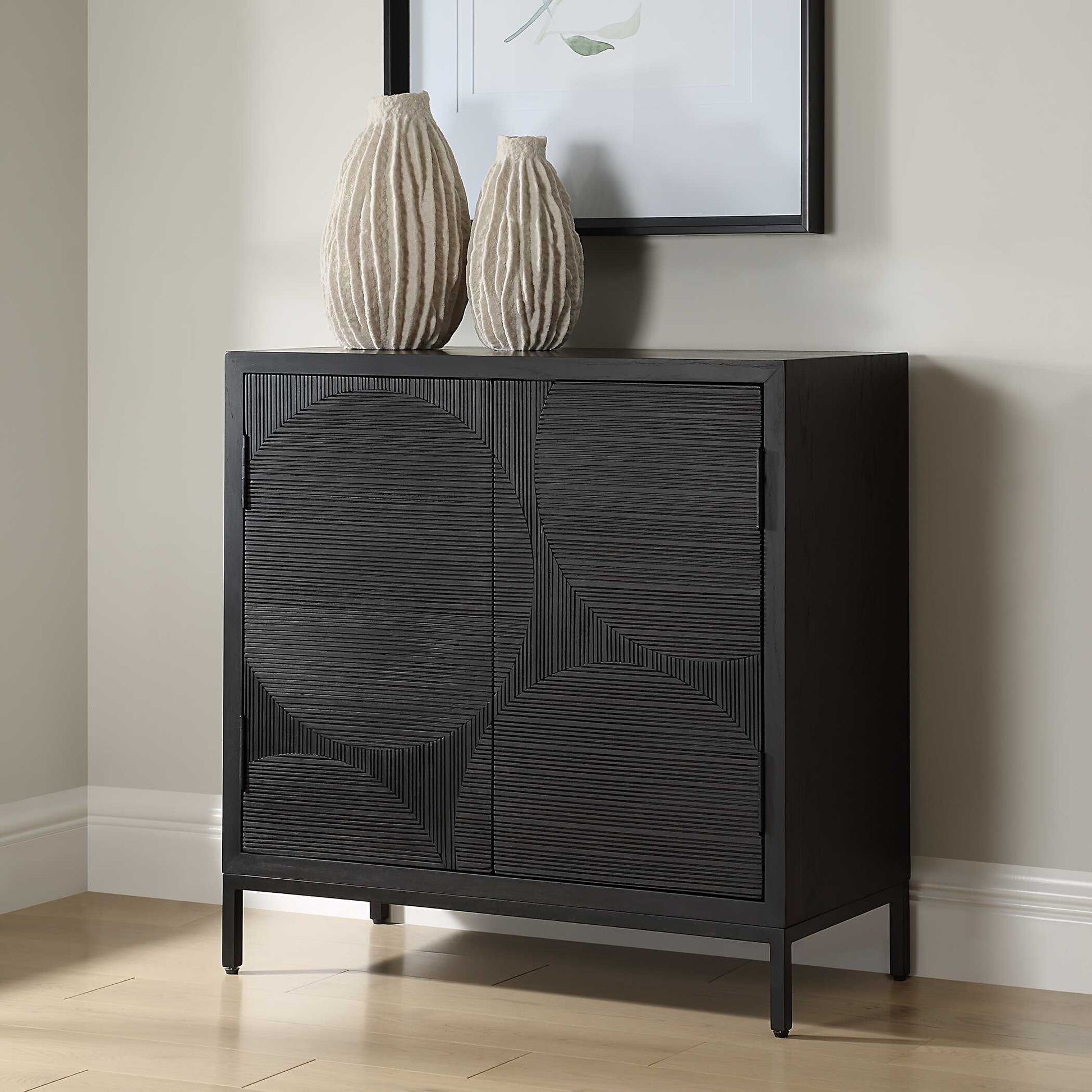 Uttermost Beswick Black 2 Door Cabinet