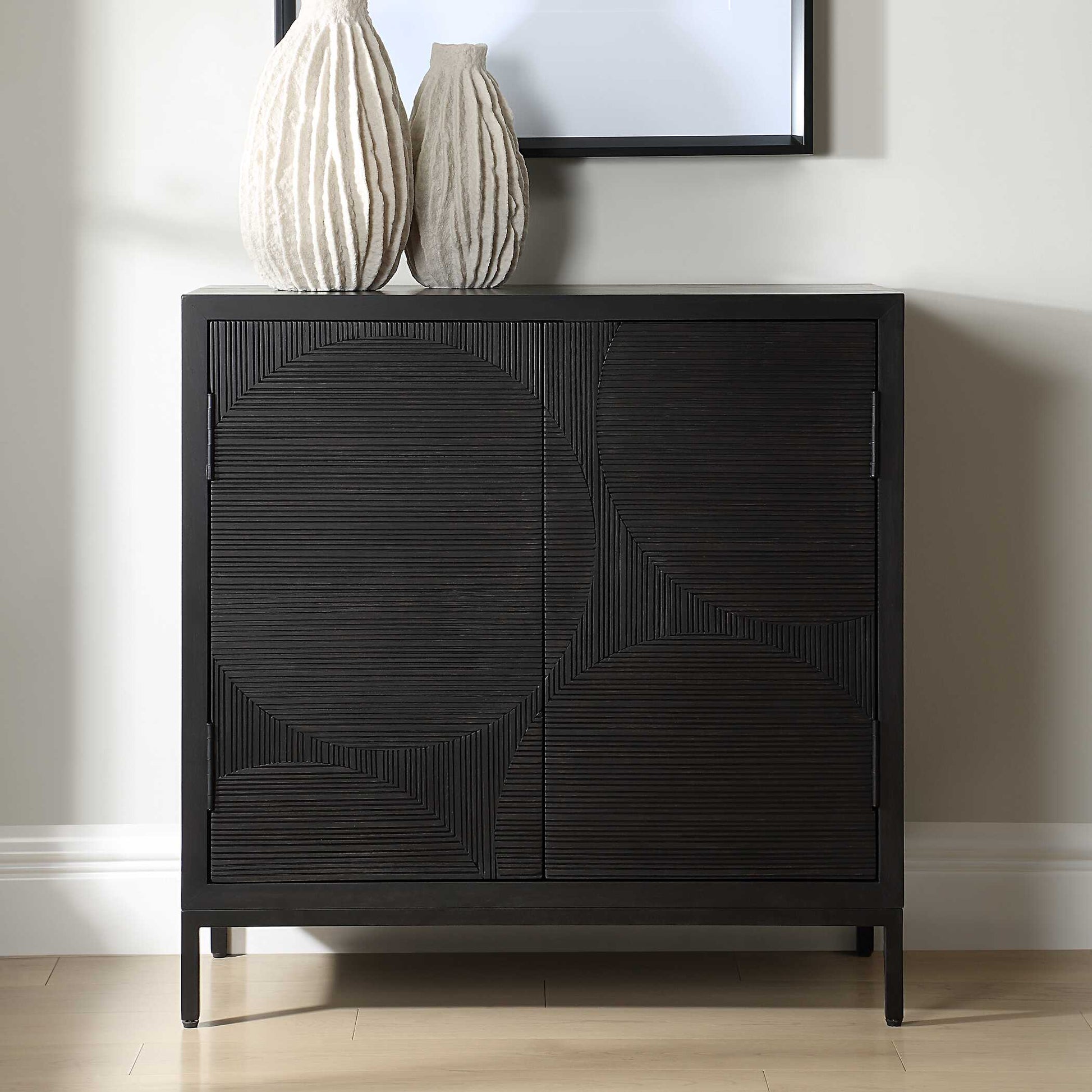 Uttermost Beswick Black 2 Door Cabinet