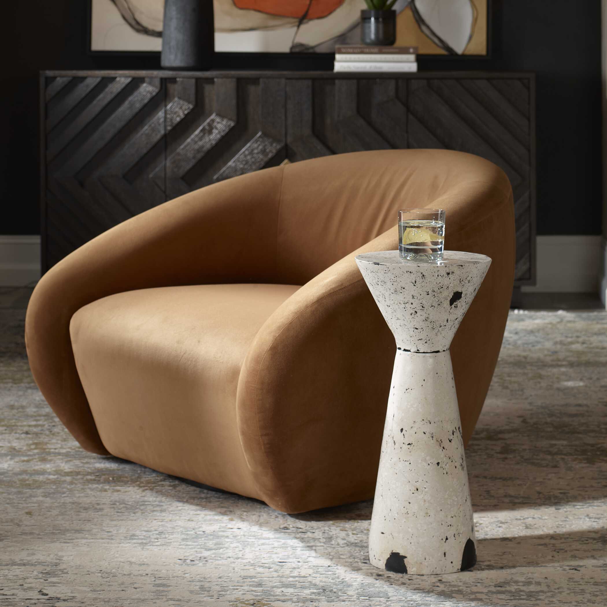 Uttermost DeSoto Hazelnut Swivel Chair