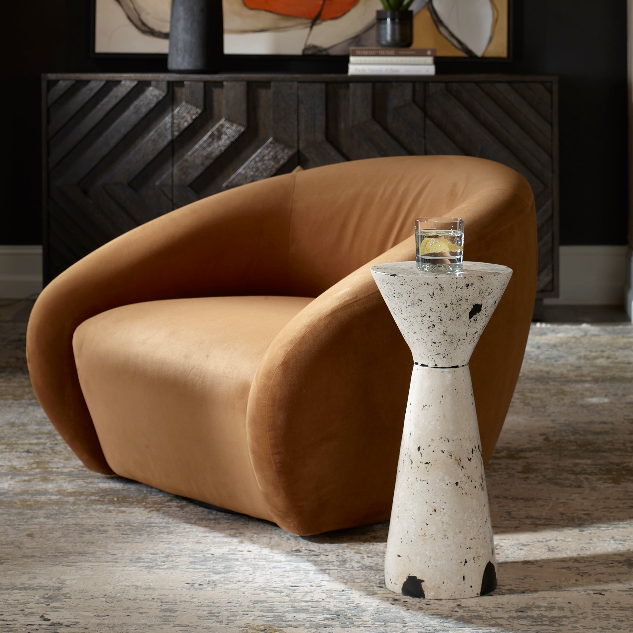 Uttermost DeSoto Hazelnut Swivel Chair