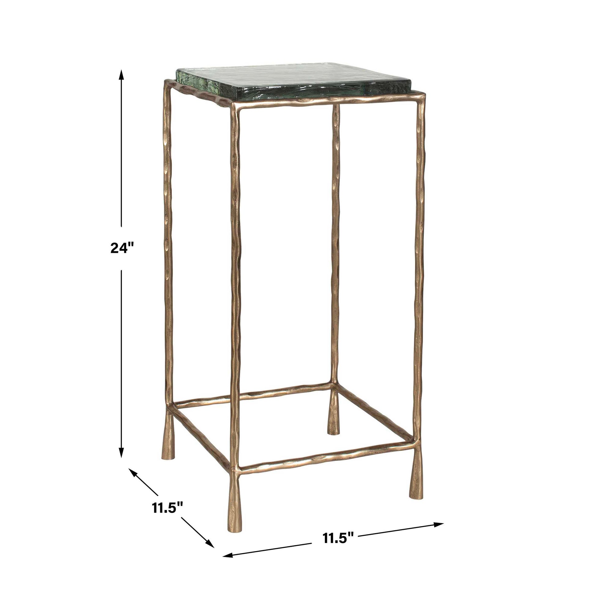 Uttermost Ovard Antiqued Gold Accent Table