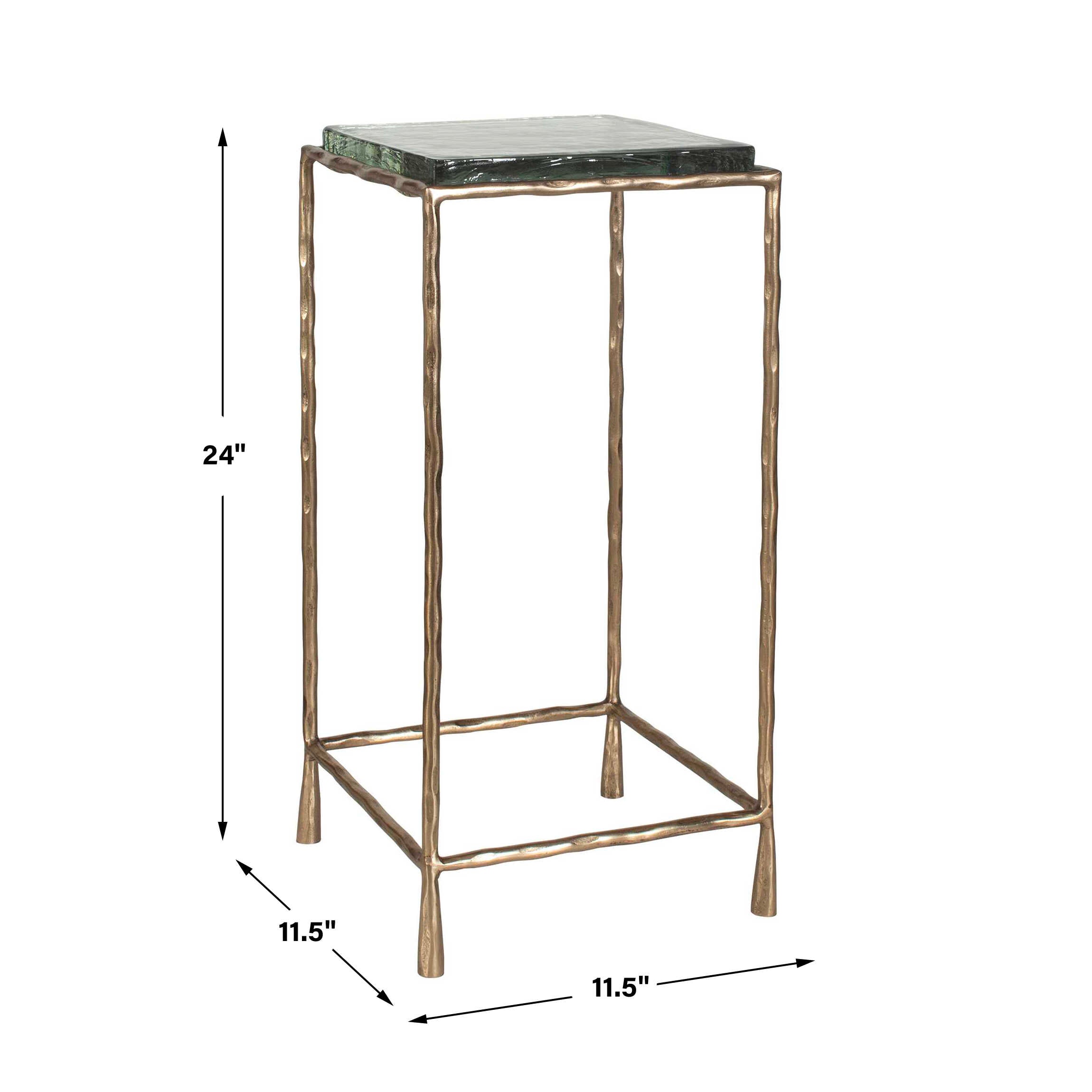 Uttermost Ovard Antiqued Gold Accent Table