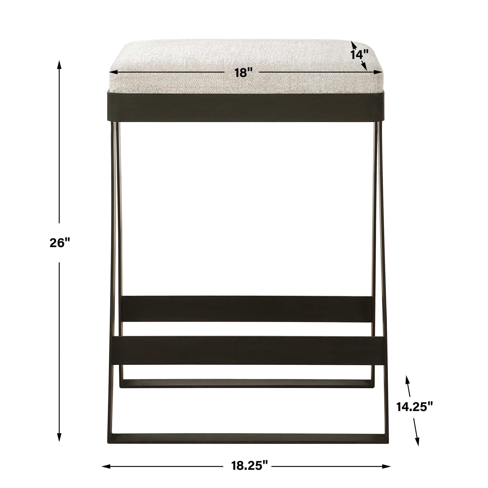 Uttermost Hover Iron Counter Stool