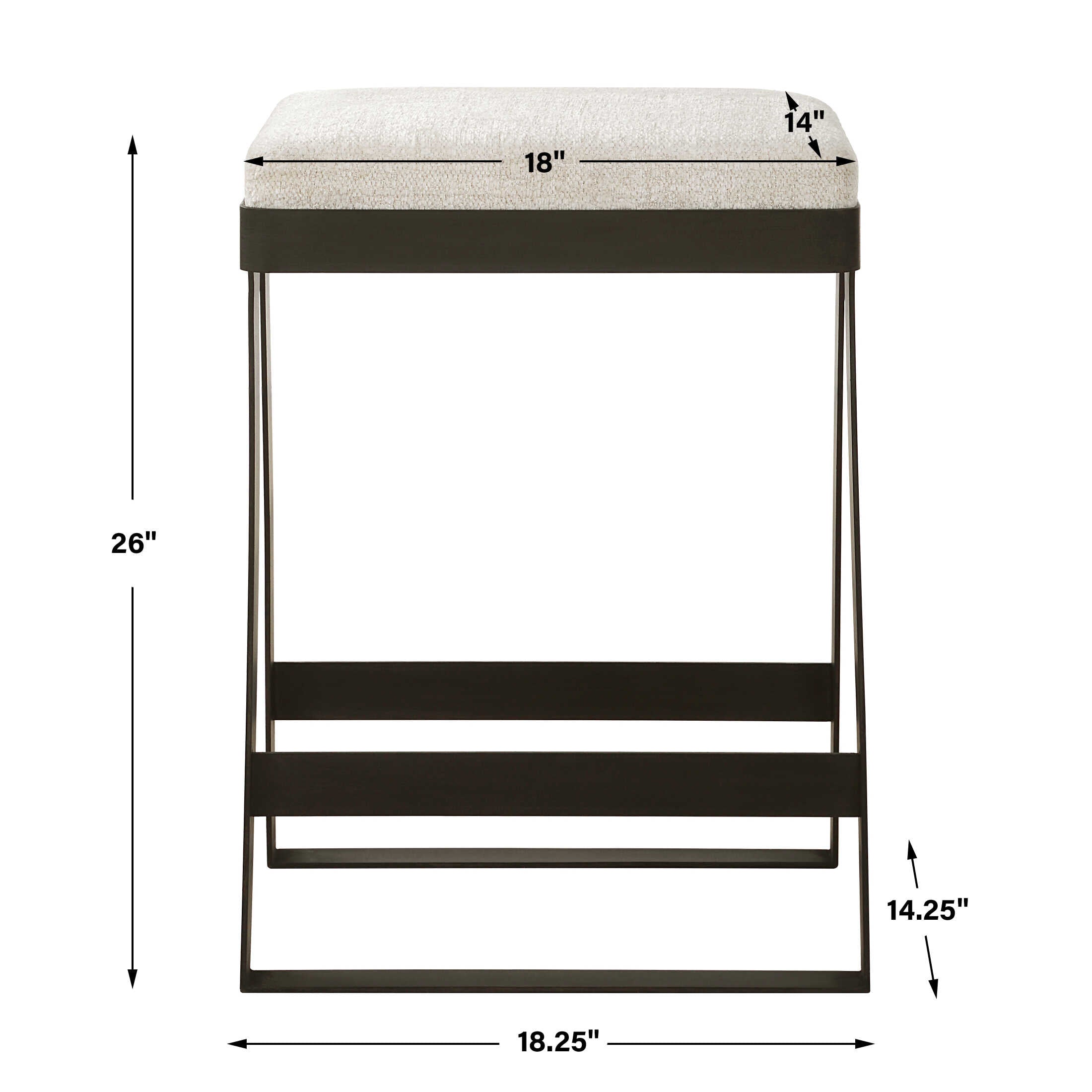 Uttermost Hover Iron Counter Stool