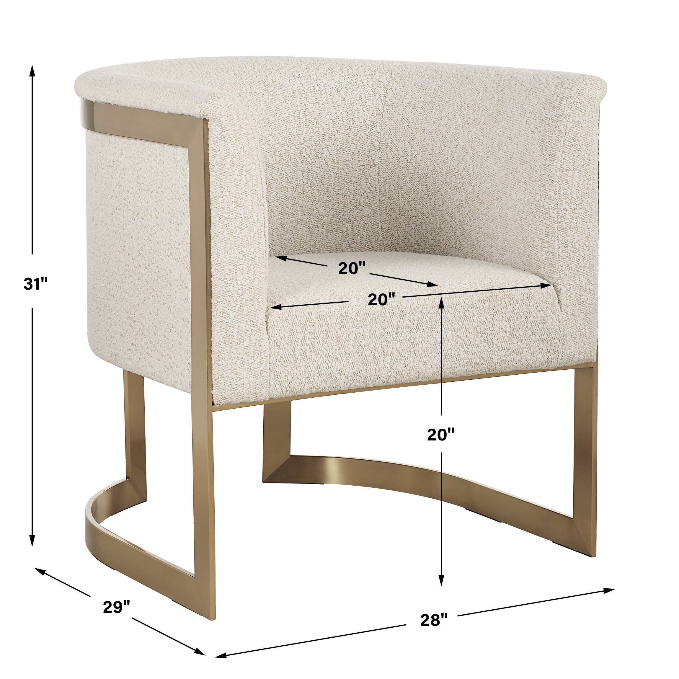 Uttermost Bellina Plush Barrel Chair