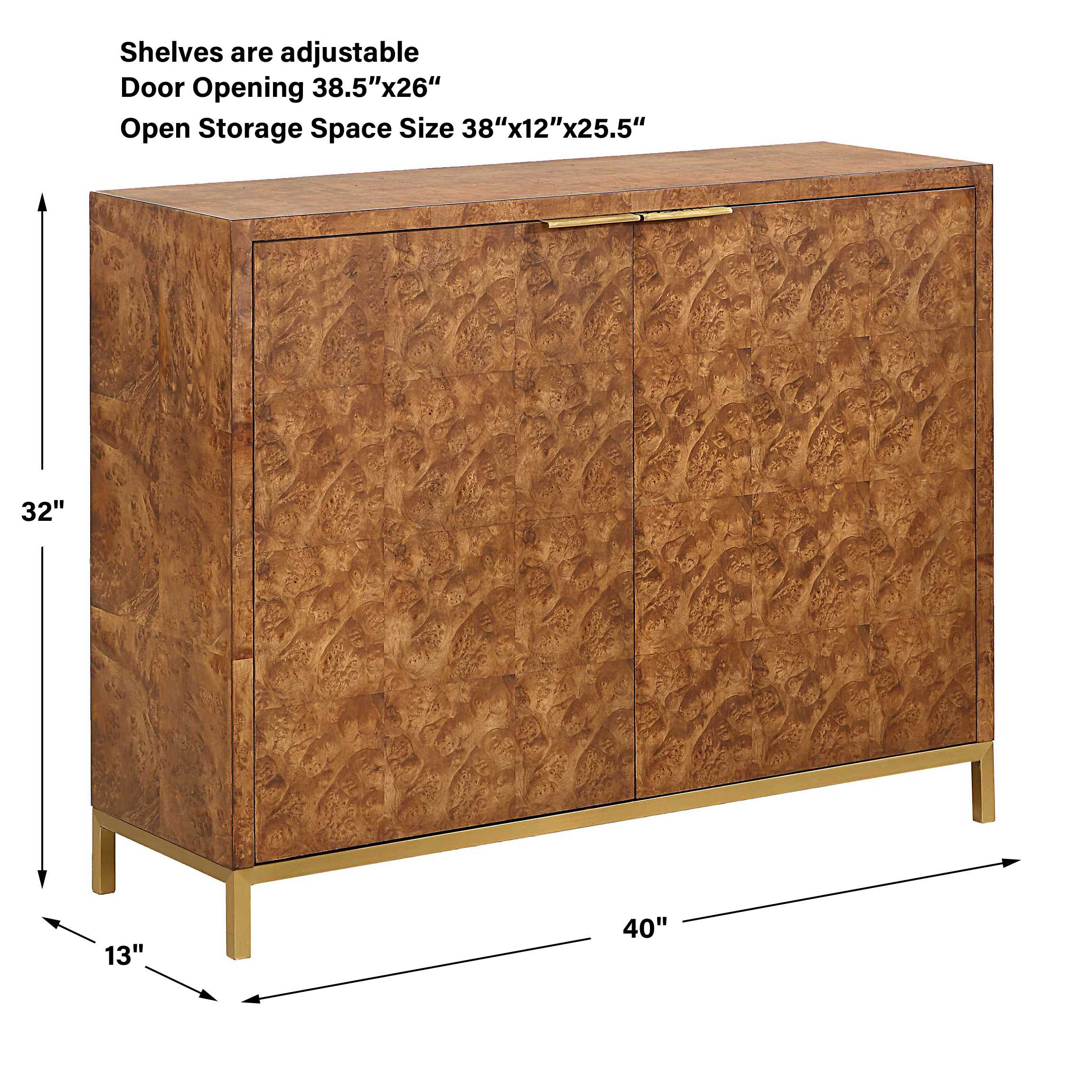 Uttermost Jethro Burl 2 Door Cabinet