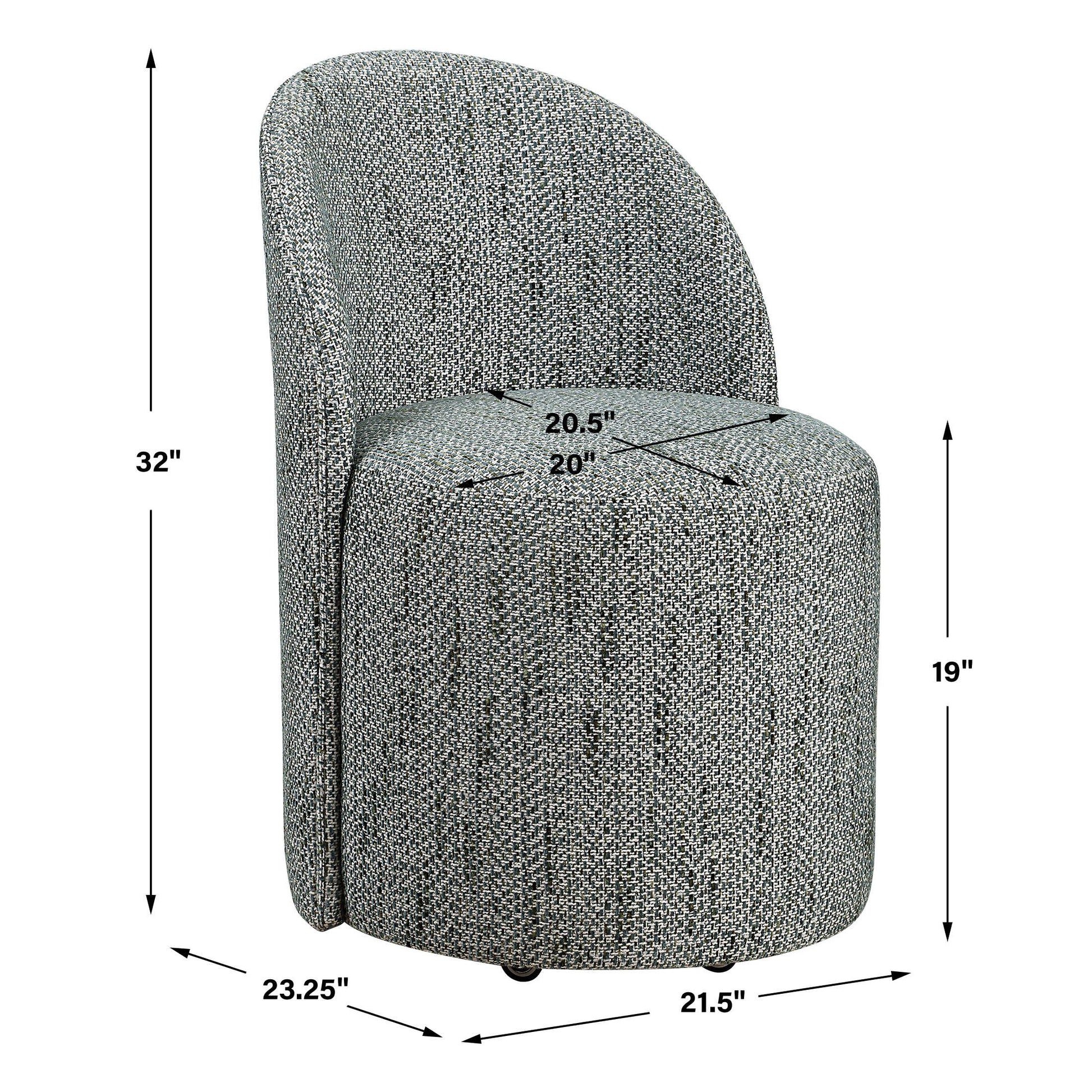 Uttermost Roll With It Teal Dining Chair