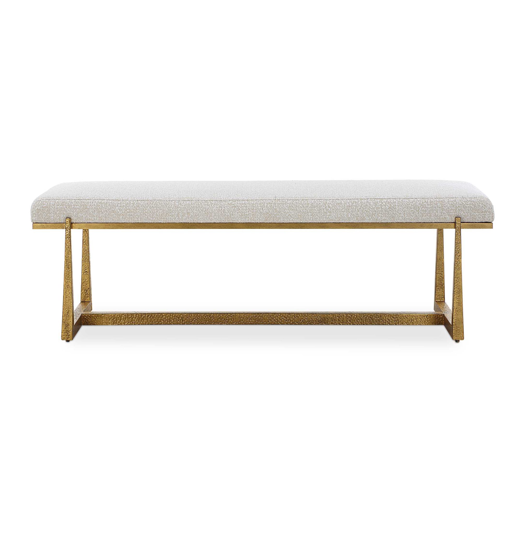 Uttermost Midas Antique Gold Bench