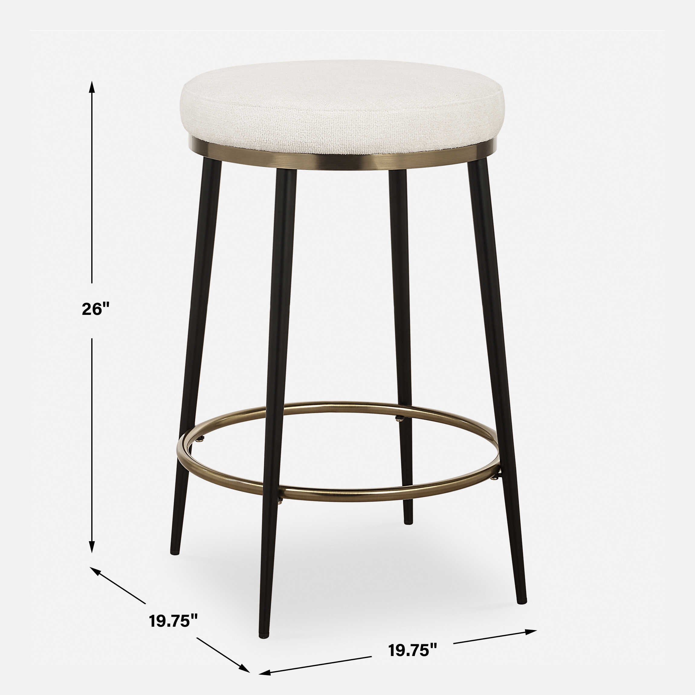 Uttermost Ensemble Cream Counter Stool