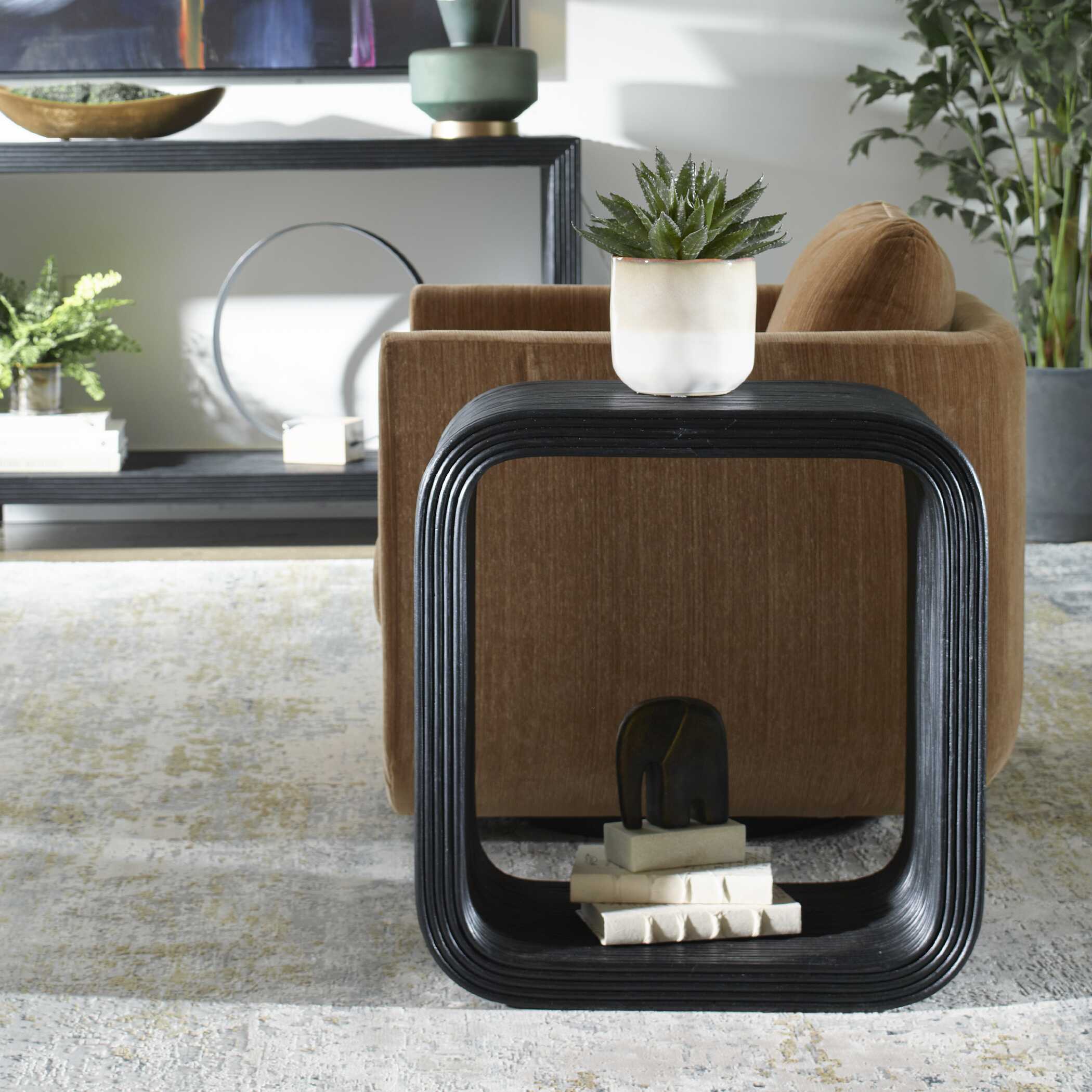 Uttermost Compton Rattan Side Table