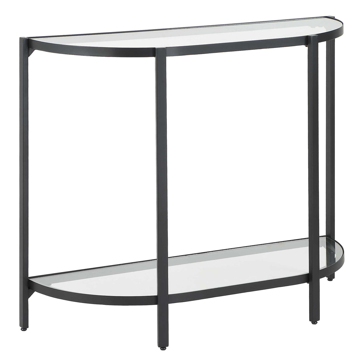 Marlowe Satin Black Iron Console Table