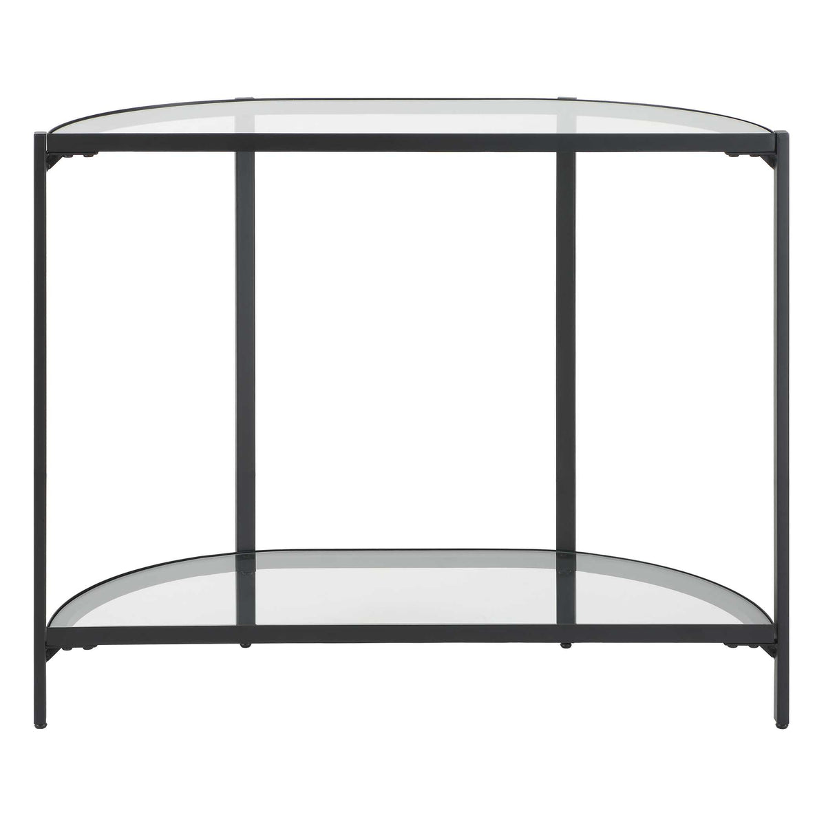 Marlowe Satin Black Iron Console Table