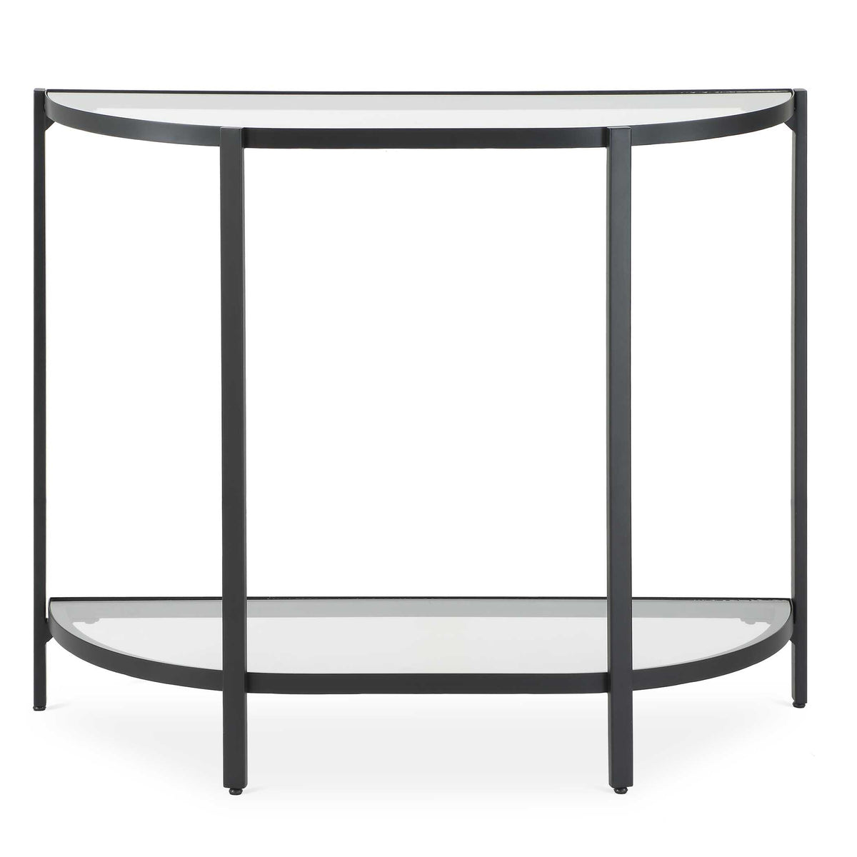 Marlowe Satin Black Iron Console Table