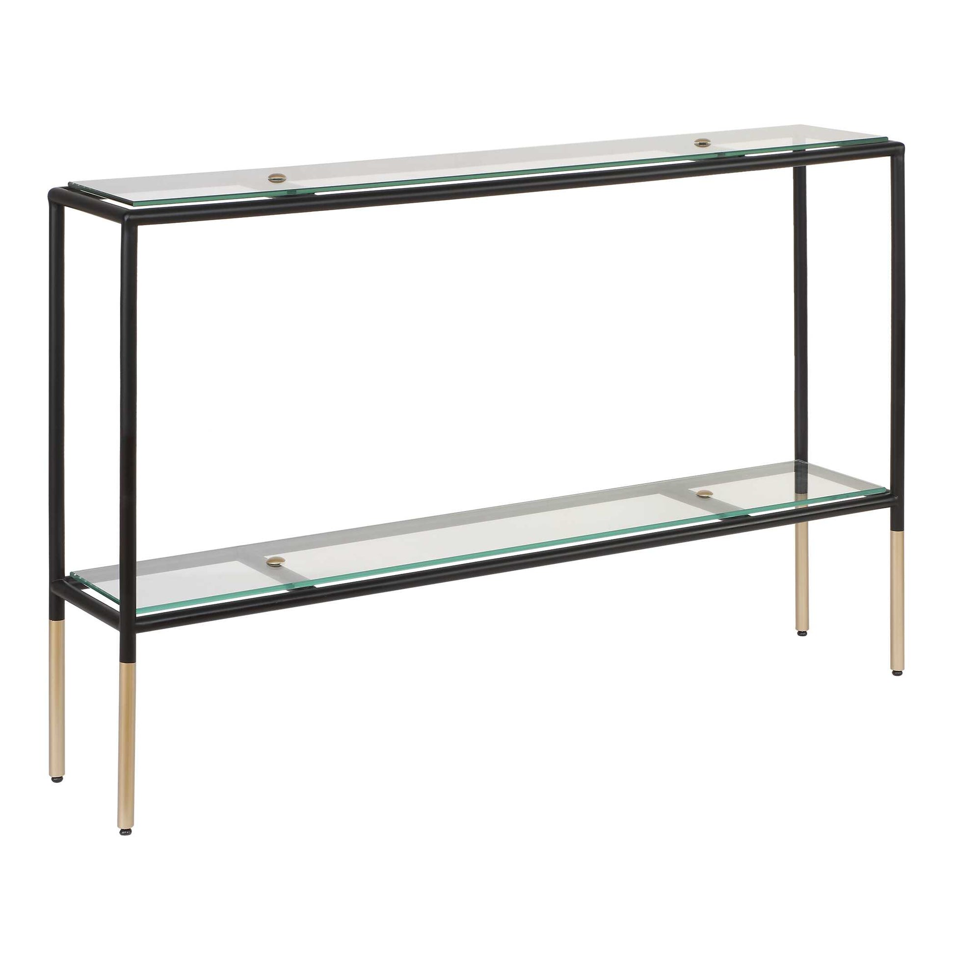 Pemberton Black Glass Console Table