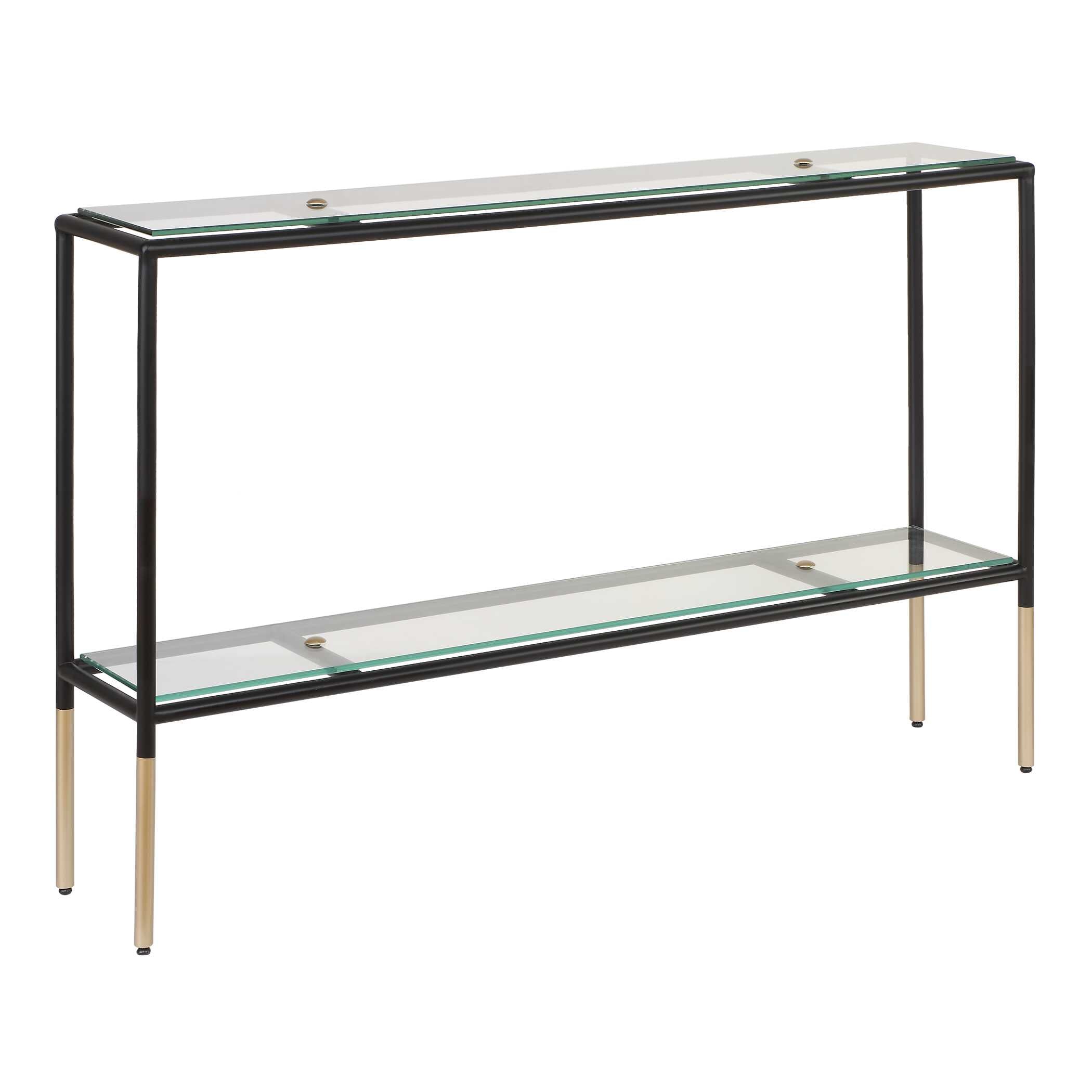 Pemberton Black Glass Console Table