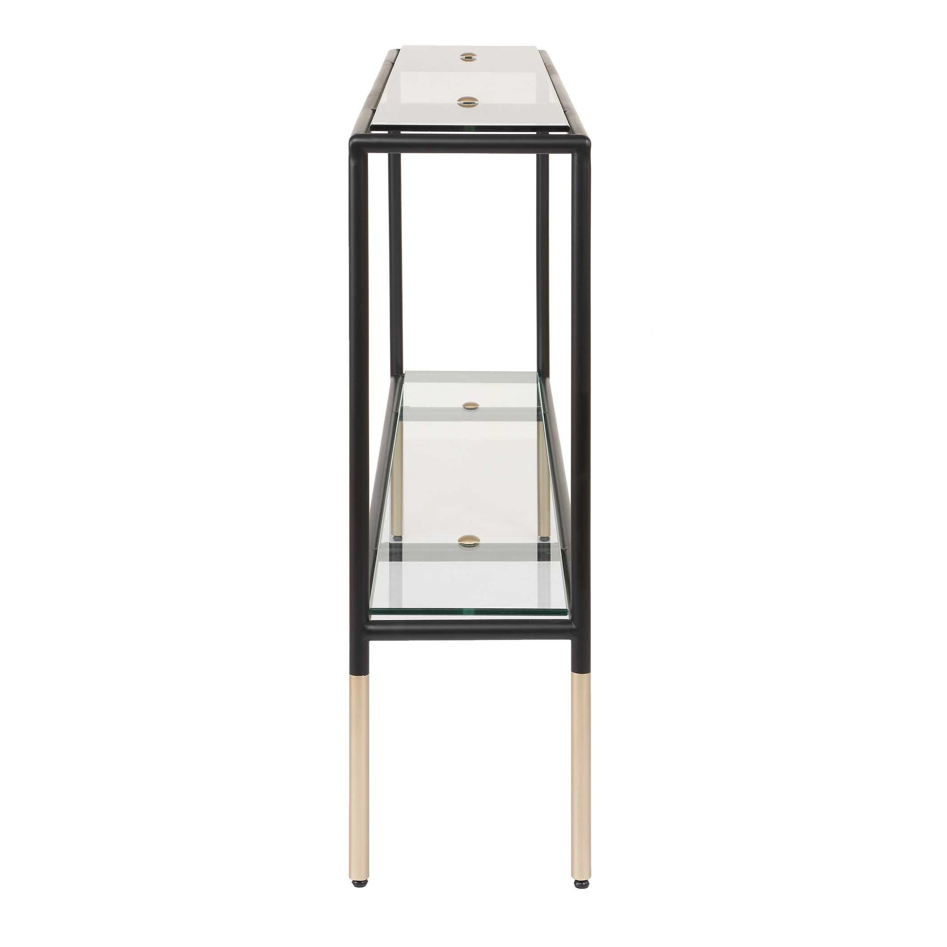 Pemberton Black Glass Console Table