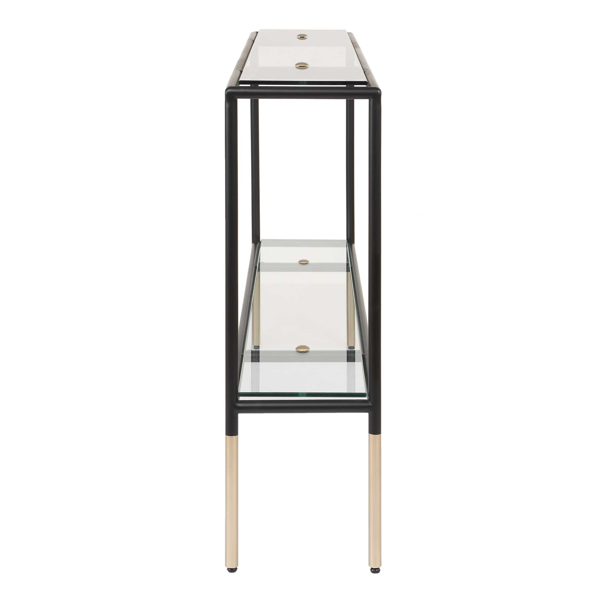 Pemberton Black Glass Console Table