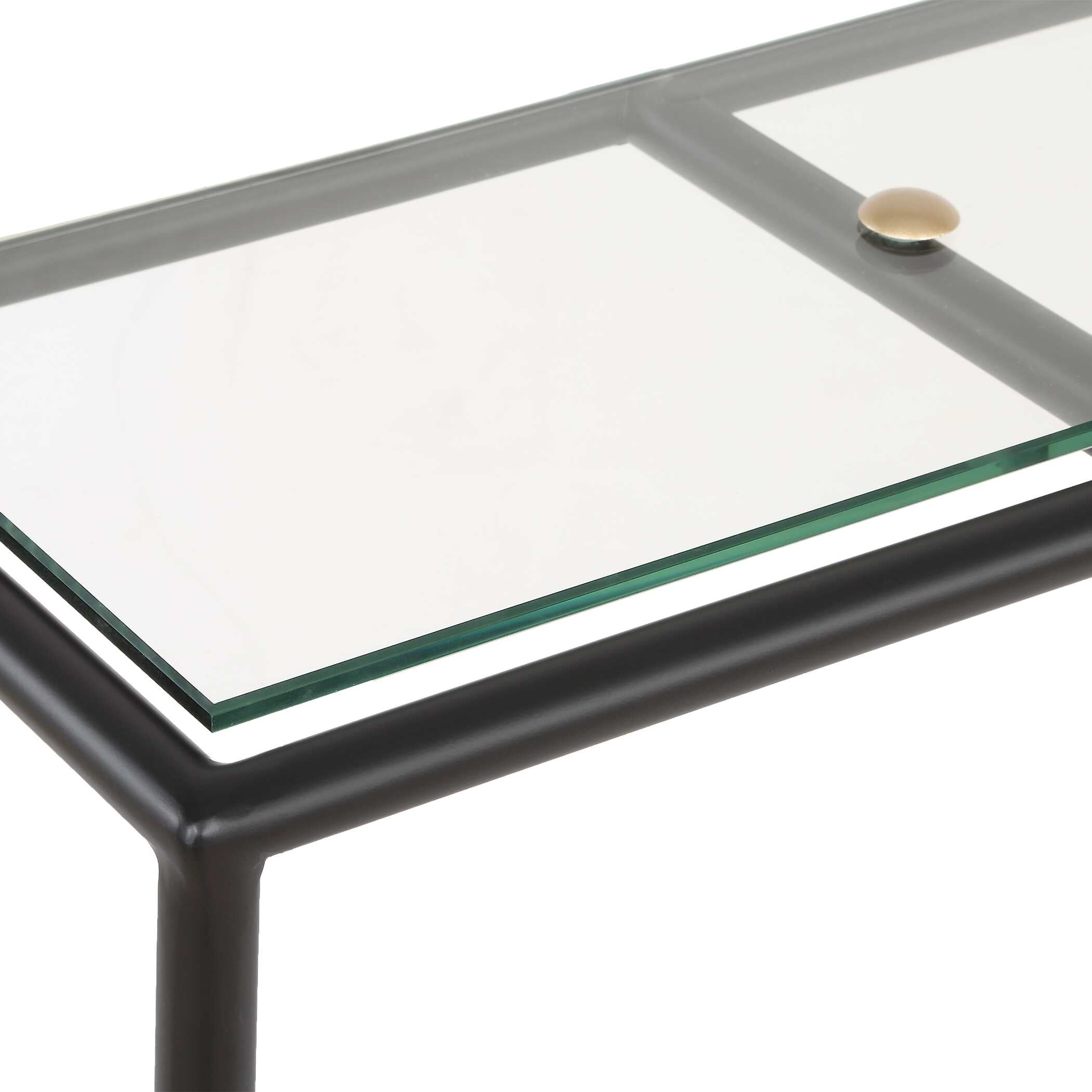 Pemberton Black Glass Console Table