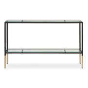 Pemberton Black Glass Console Table