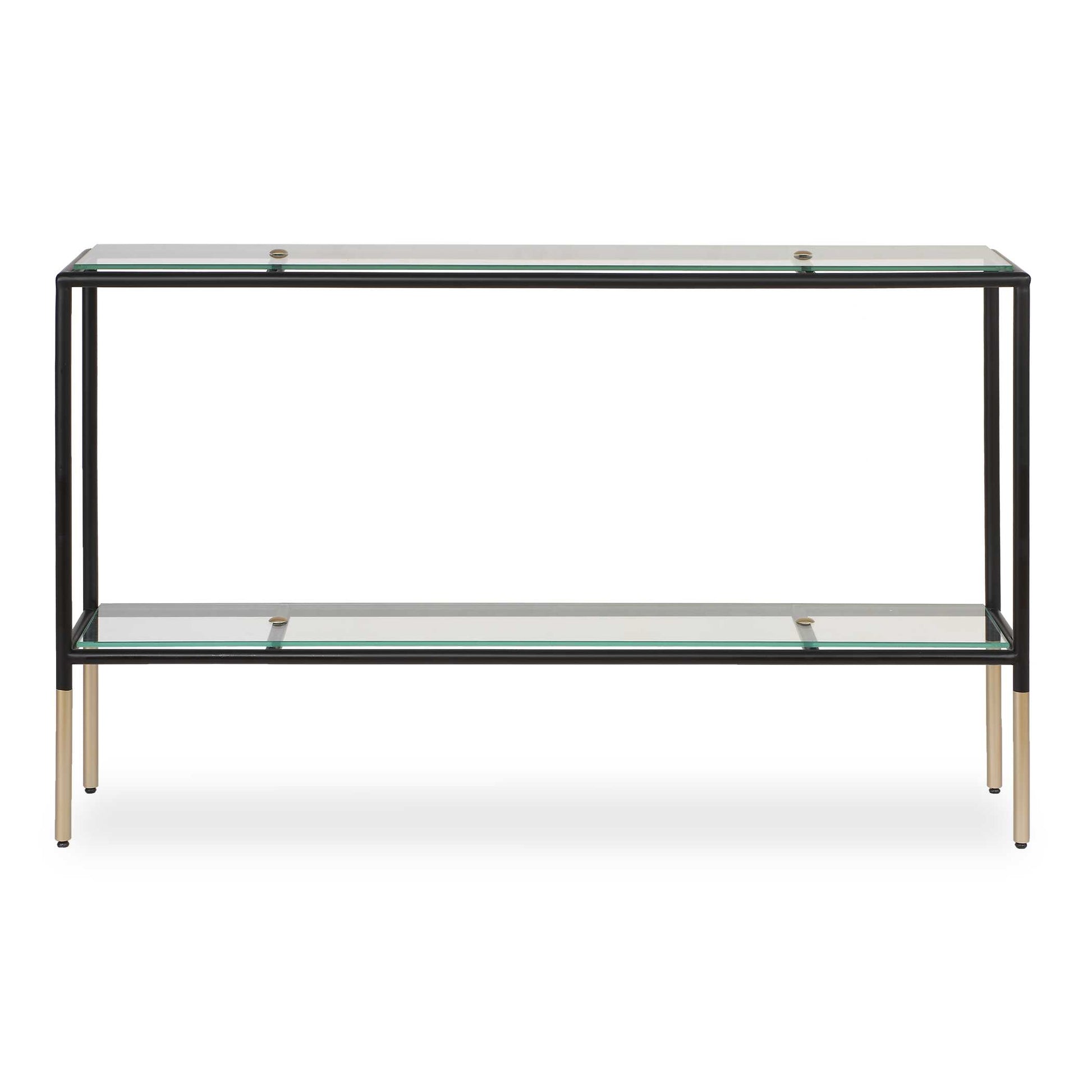 Pemberton Black Glass Console Table