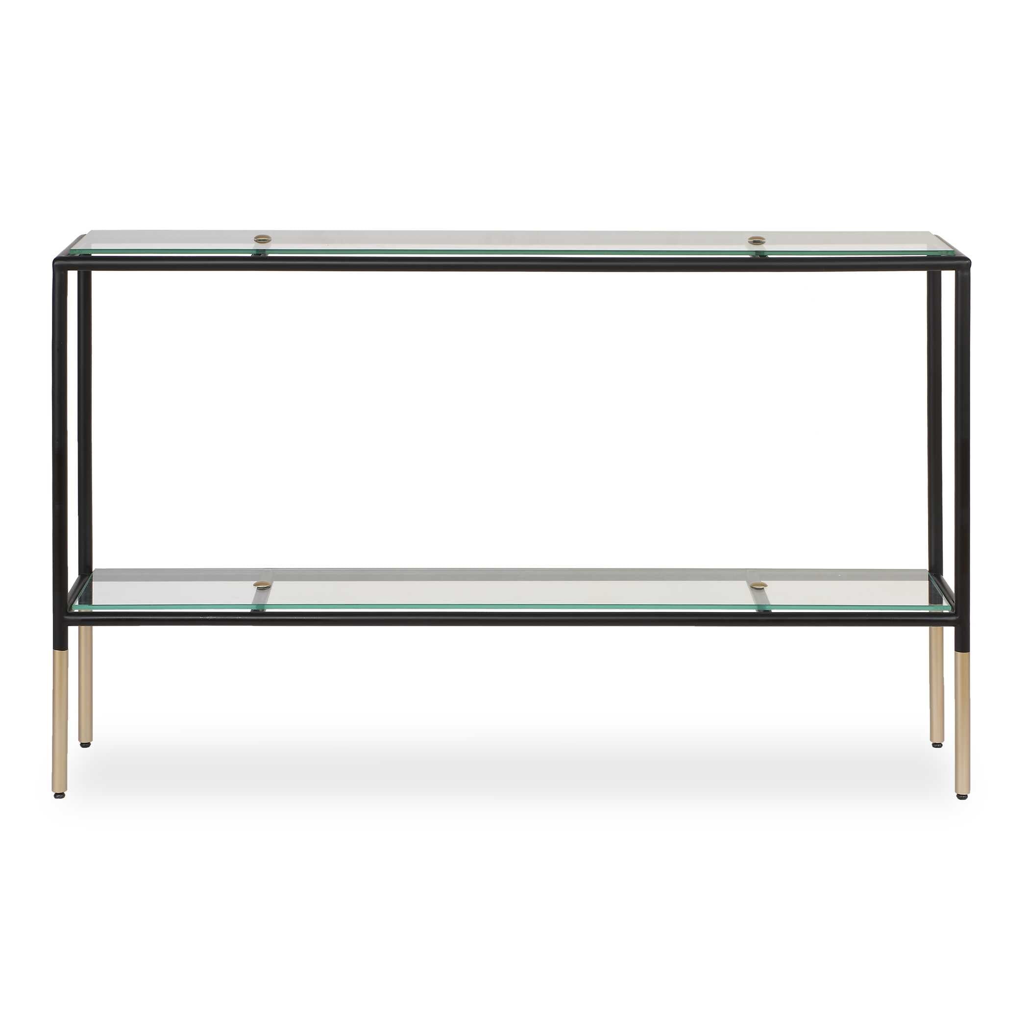 Pemberton Black Glass Console Table