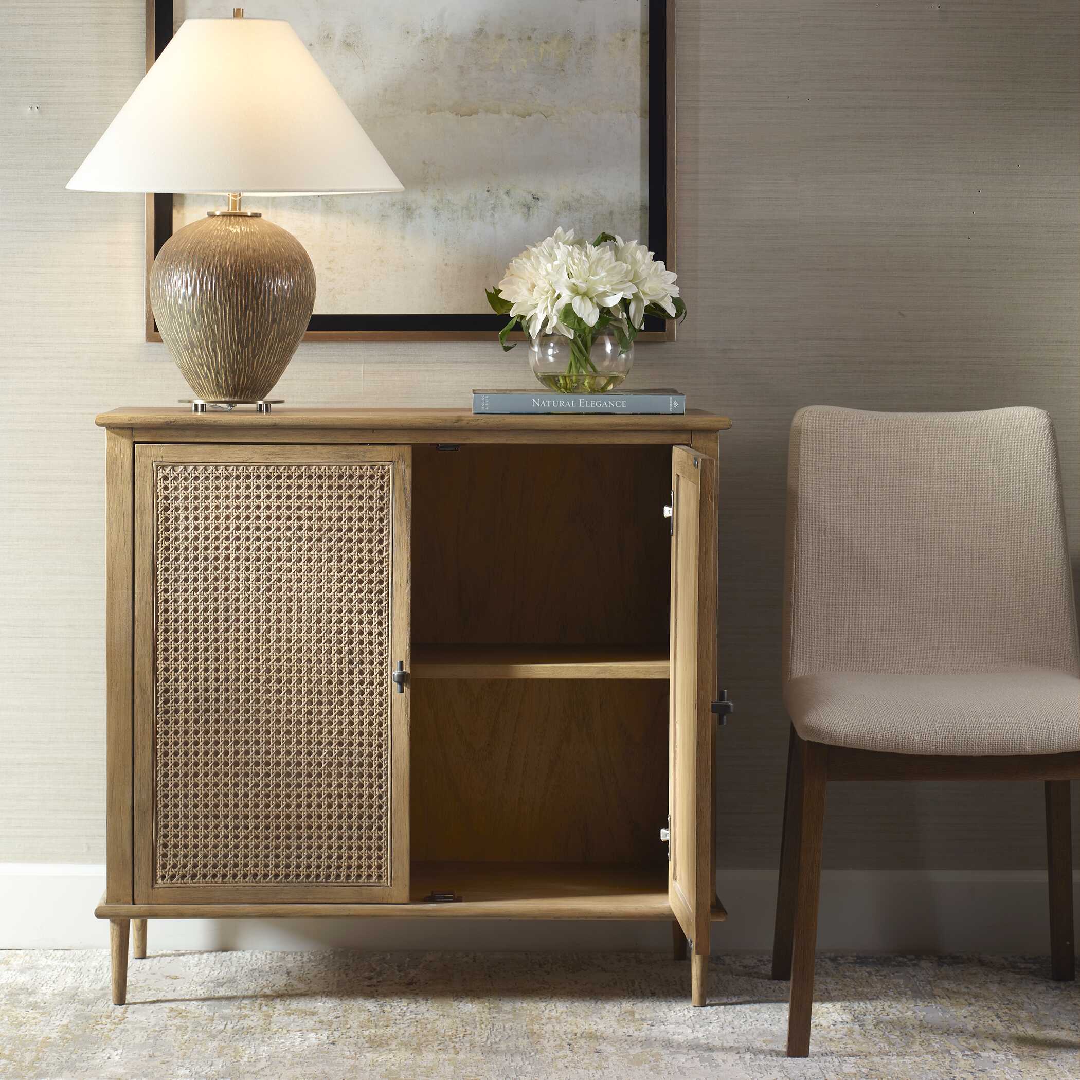 Uttermost Coast 2 Door Rattan Cabinet