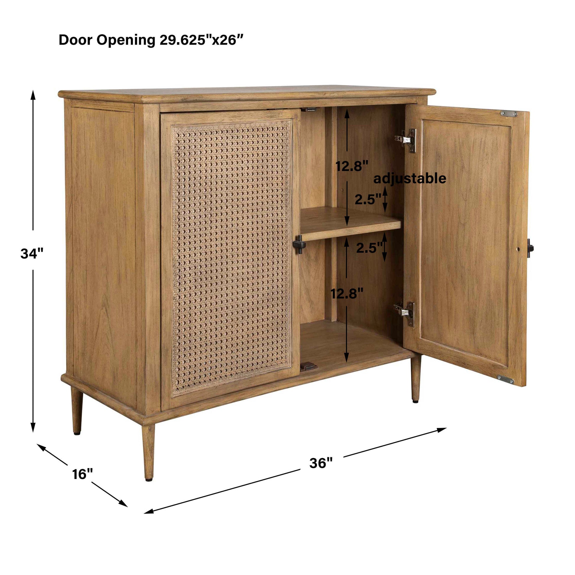 Uttermost Coast 2 Door Rattan Cabinet