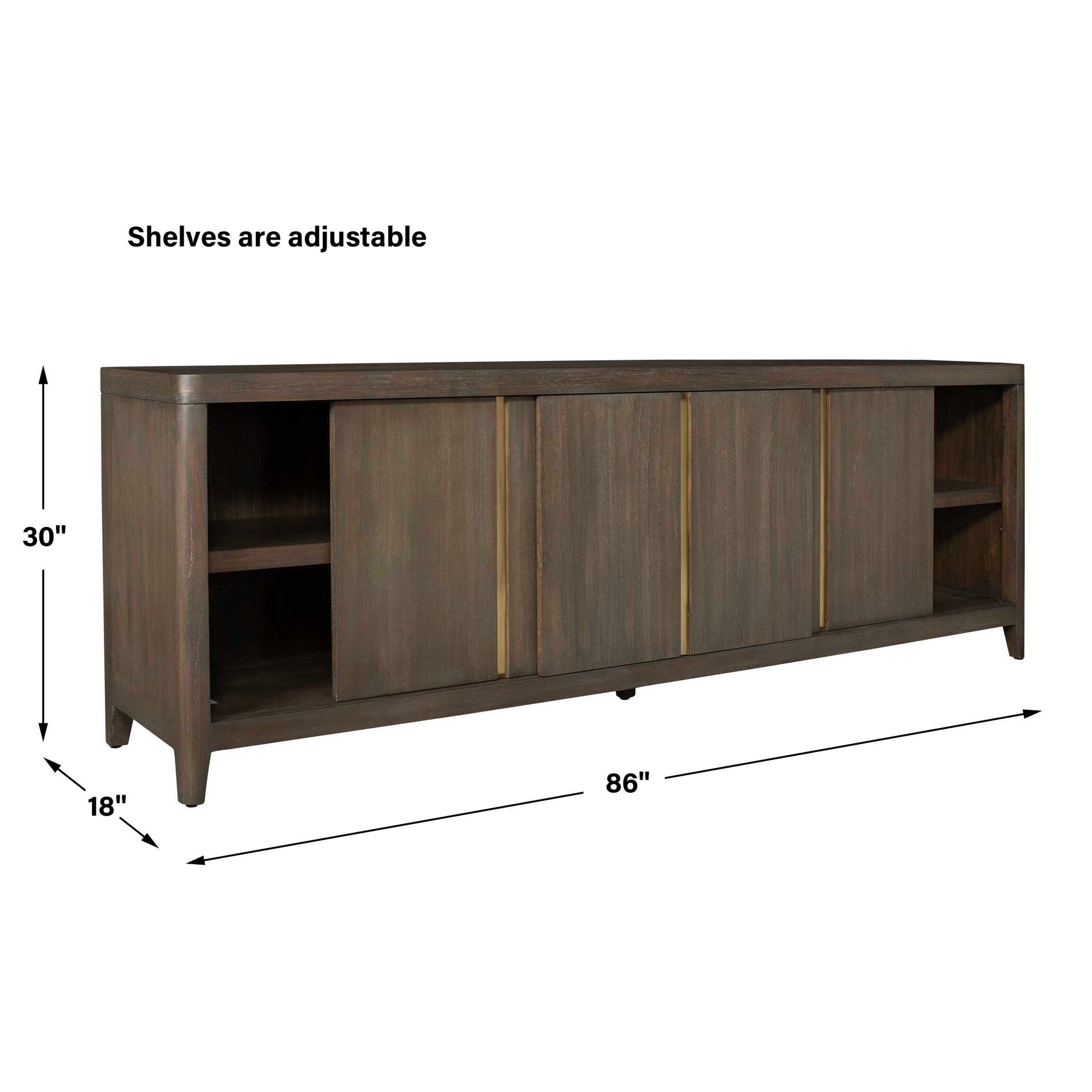 Uttermost Botero Walnut Console Cabinet
