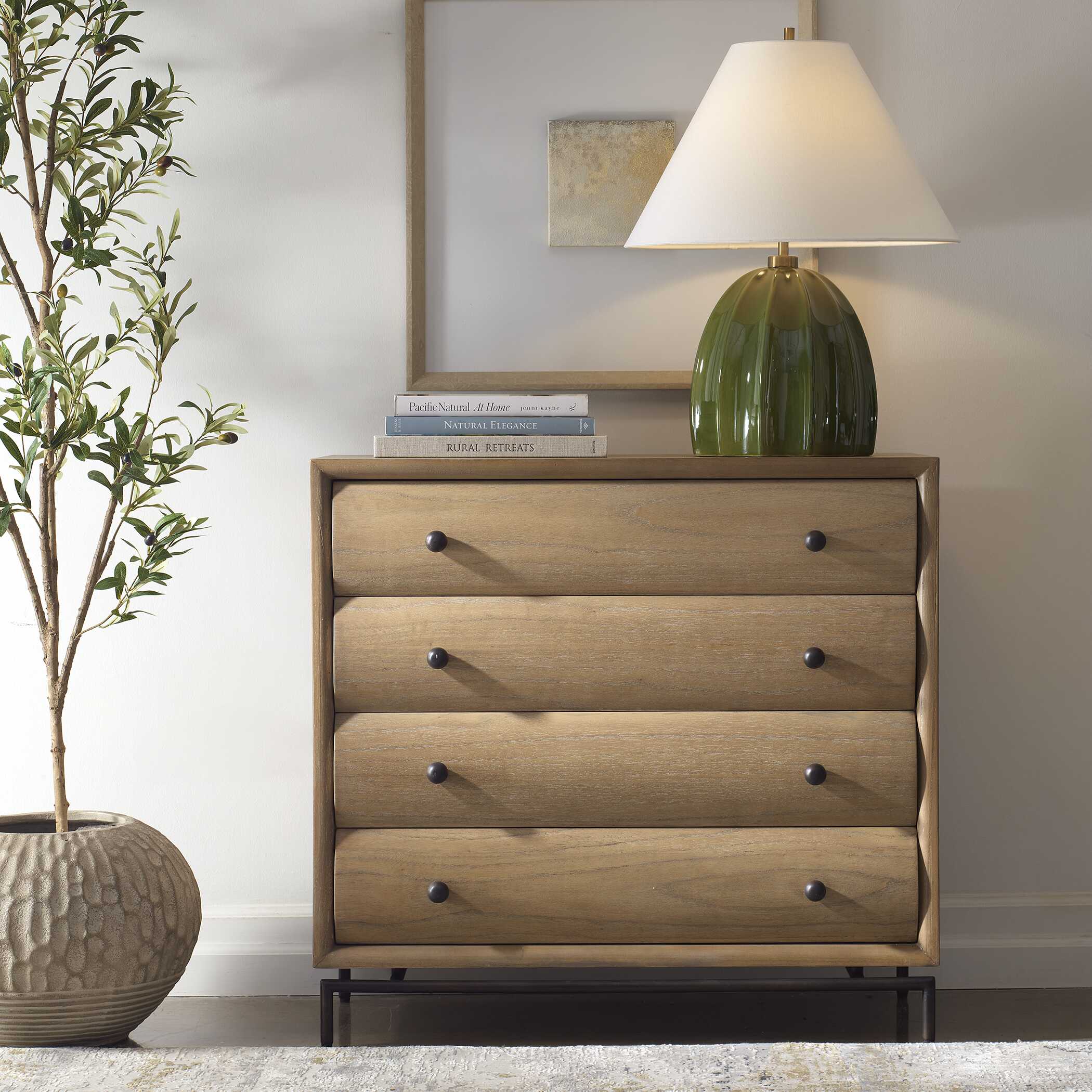 Uttermost Millard Curved 4 Drawer Chest