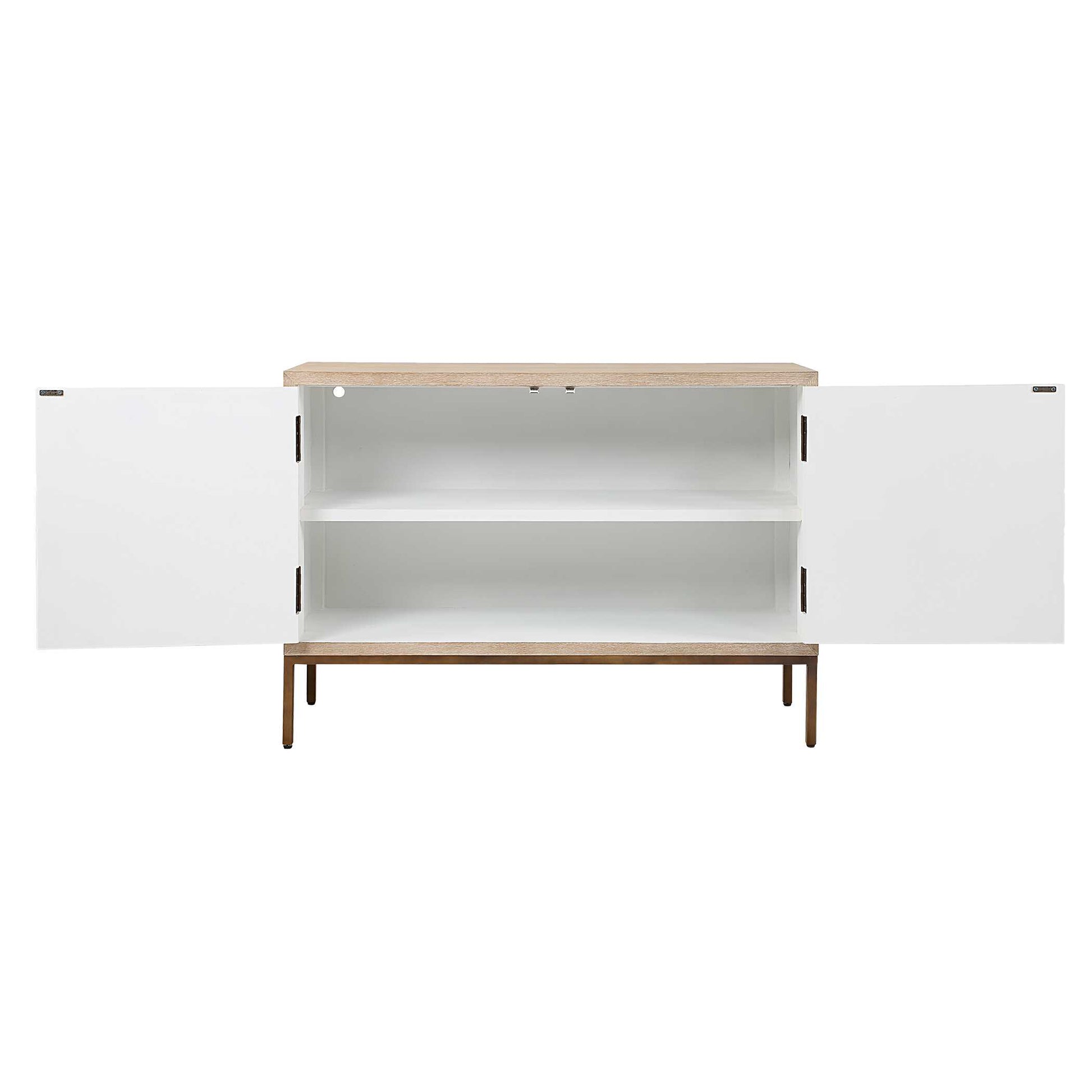 Uttermost Weimar 2 Door White Cabinet