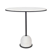Uttermost Morro White Marble Side Table