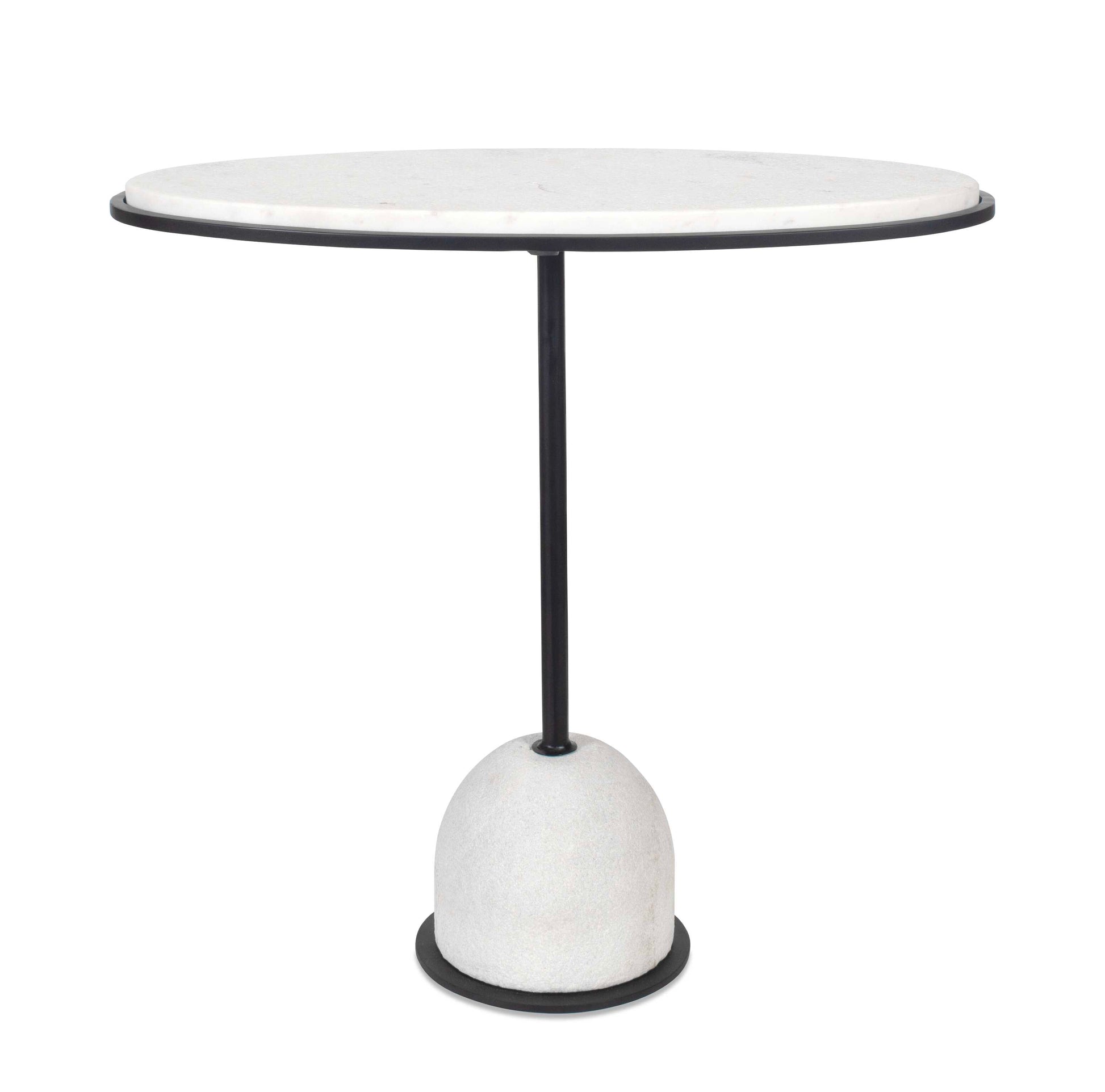 Uttermost Morro White Marble Side Table