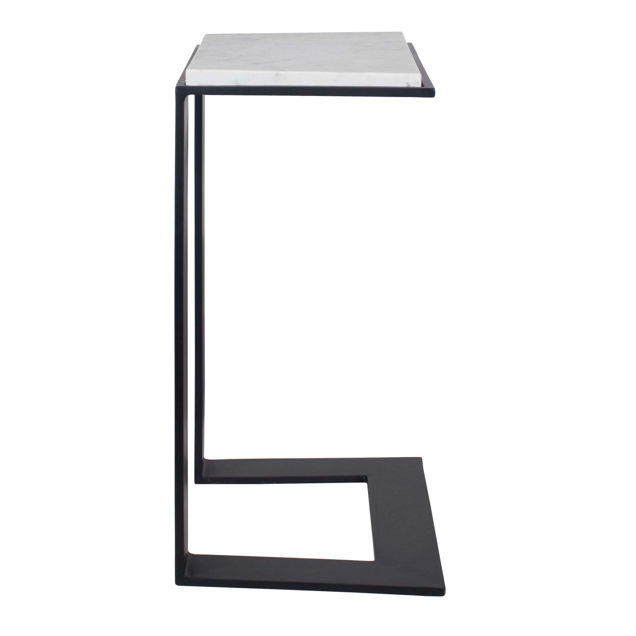 Uttermost Kenora White Marble Accent Table