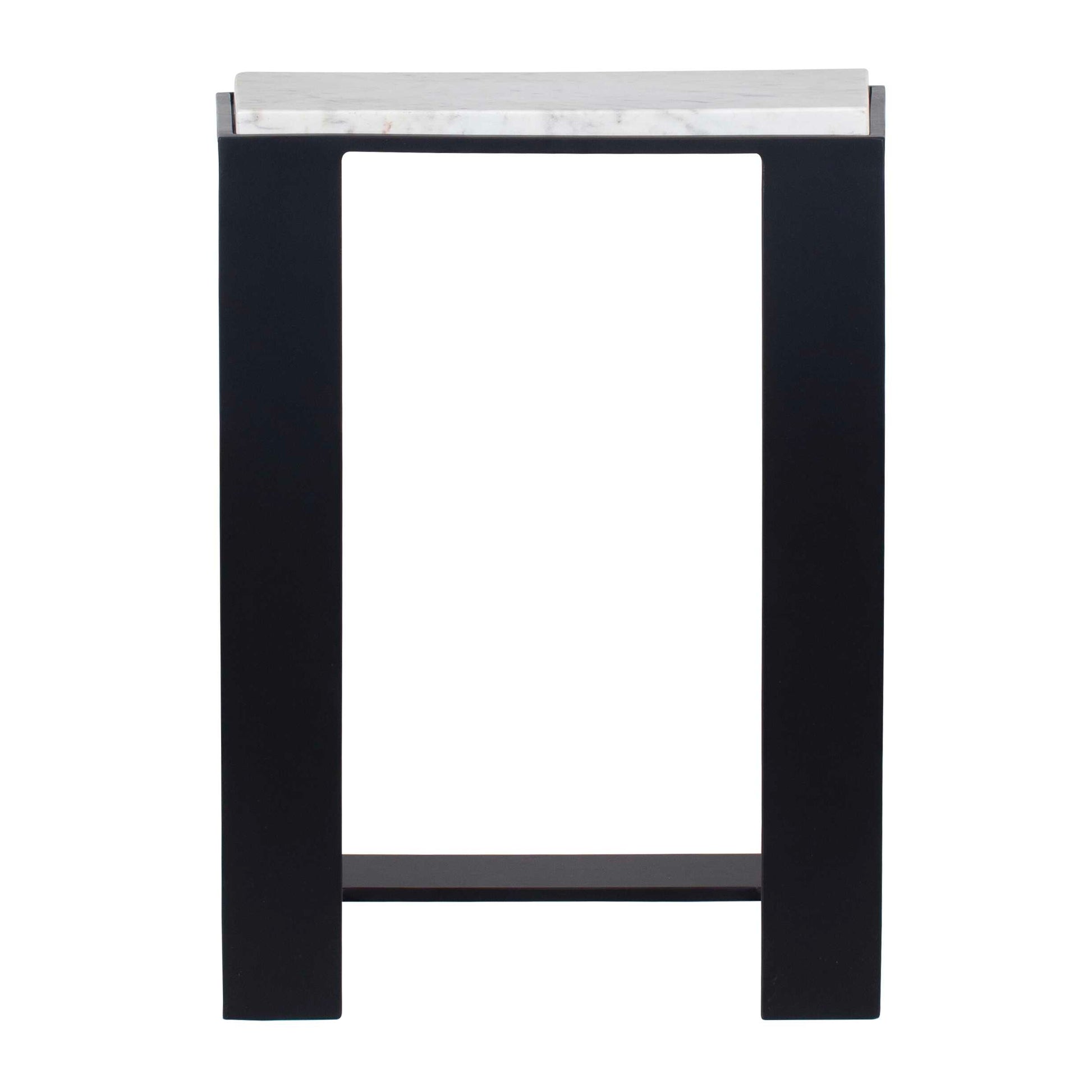 Uttermost Kenora White Marble Accent Table