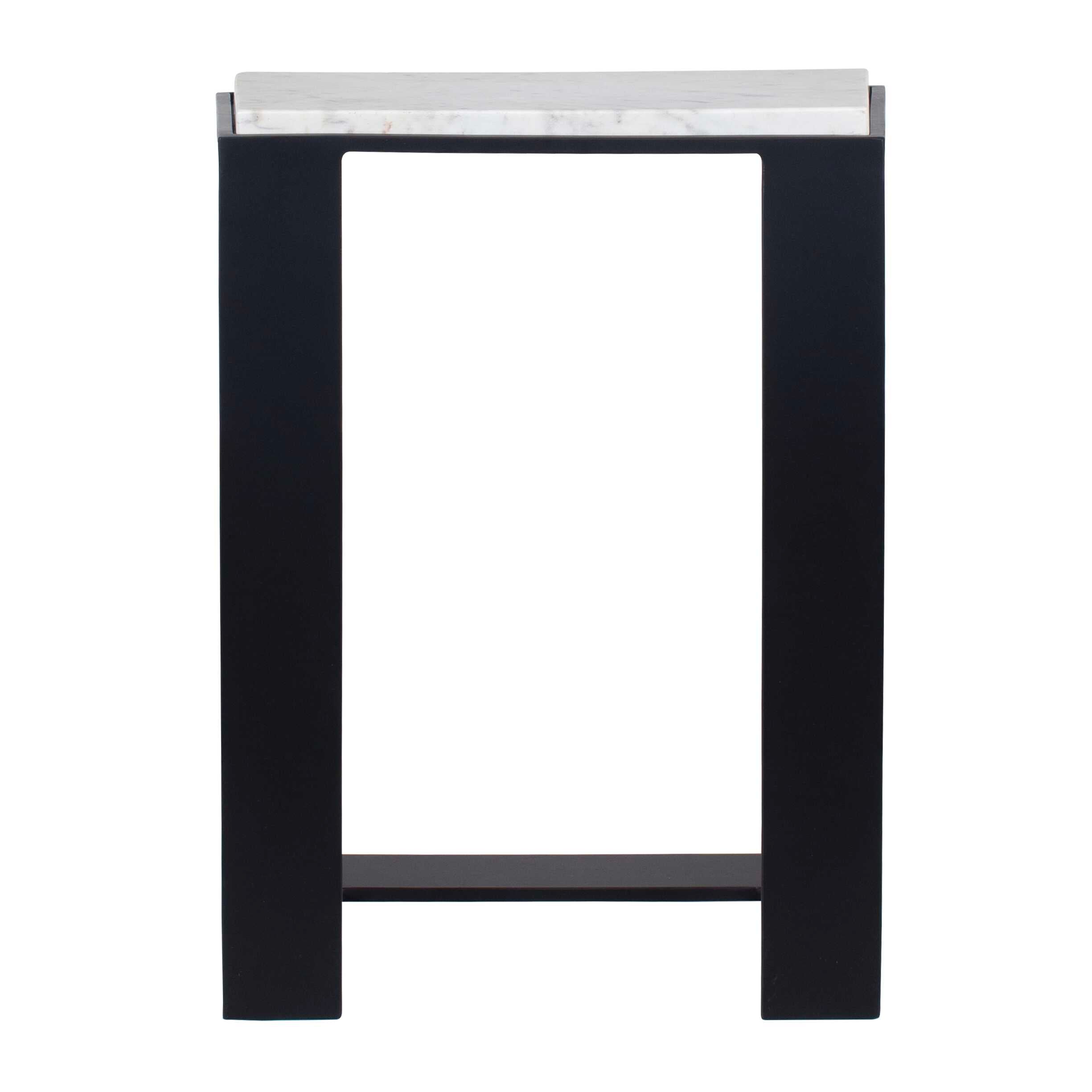Uttermost Kenora White Marble Accent Table