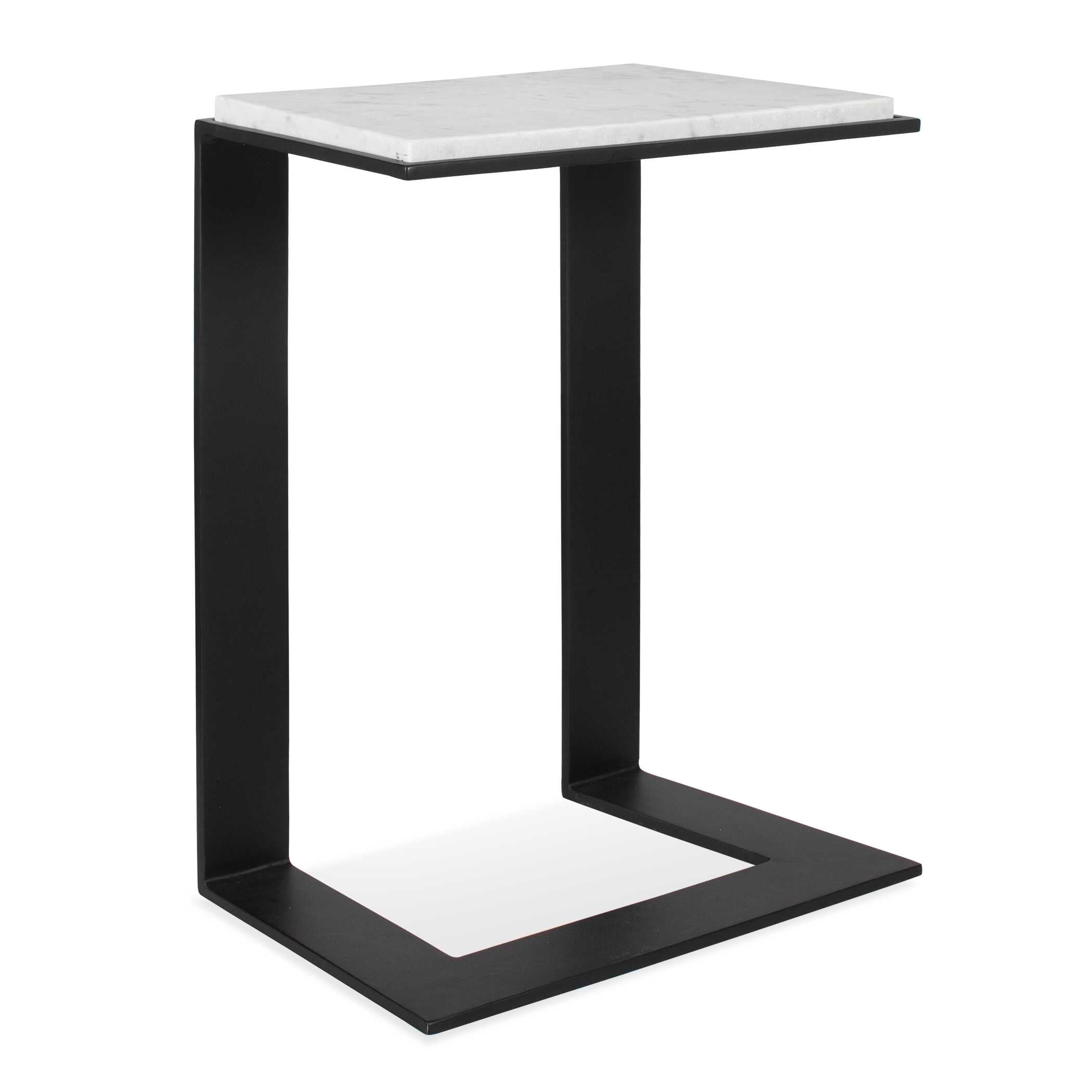Uttermost Kenora White Marble Accent Table