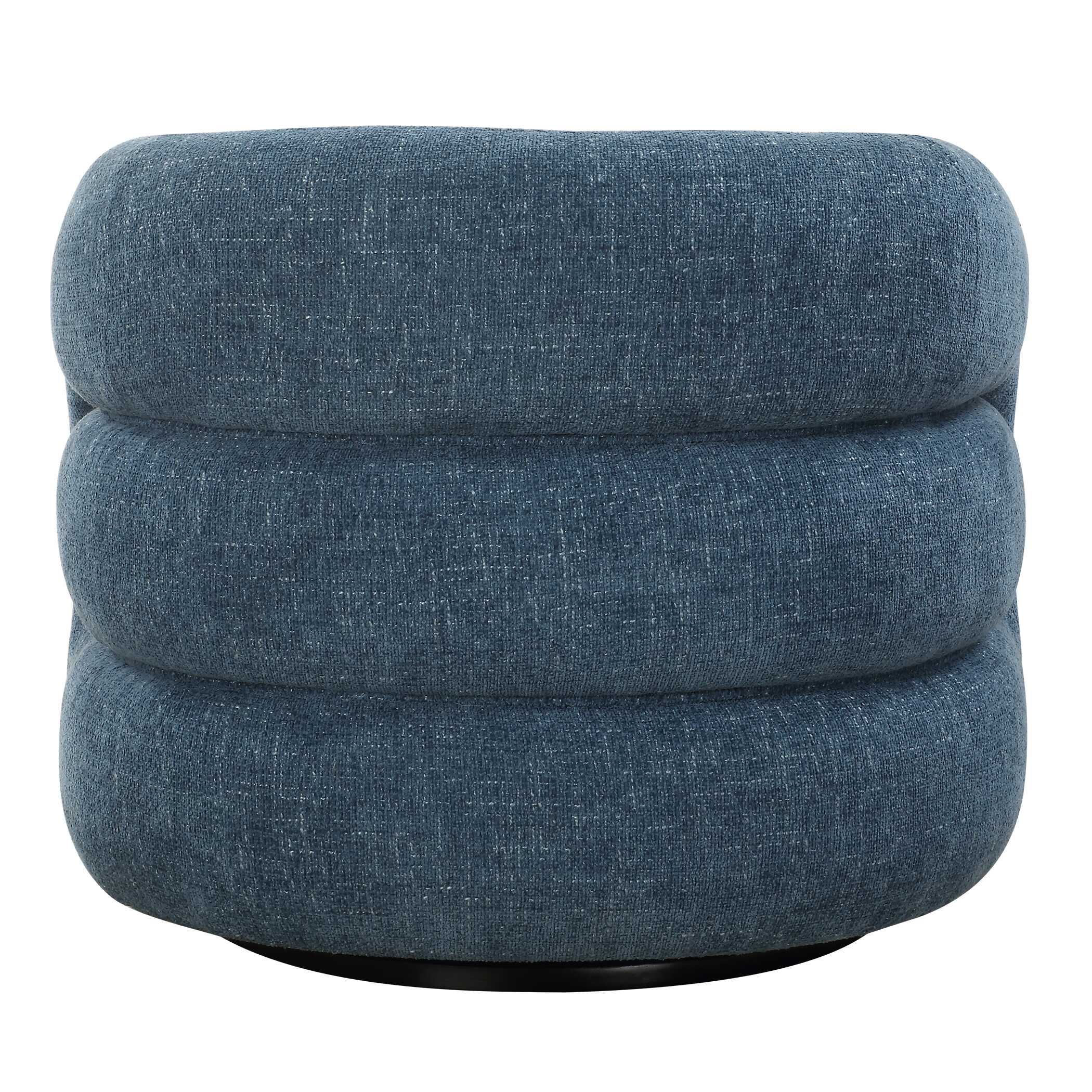 Uttermost Junie Blue Swivel Barrel Chair