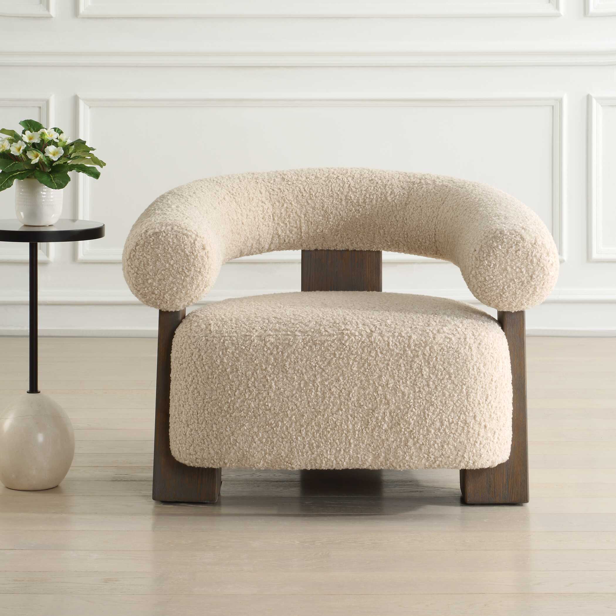 Uttermost Lennox Shearling Accent Chair