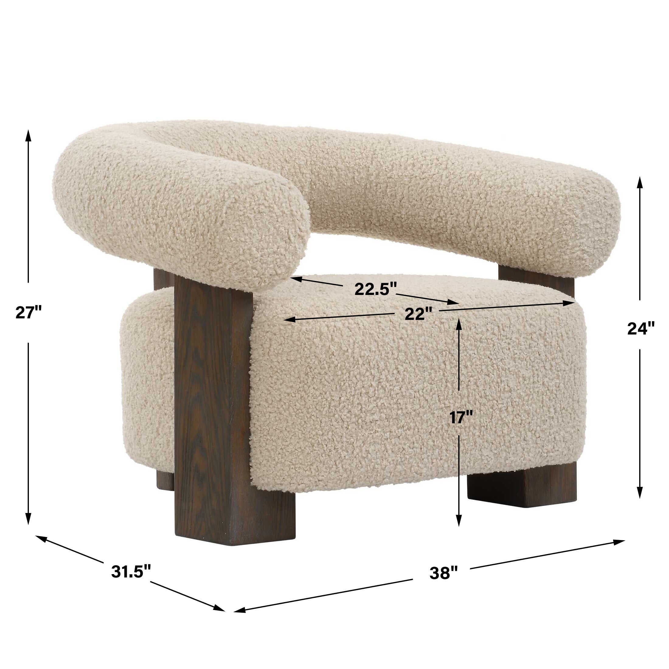 Uttermost Lennox Shearling Accent Chair