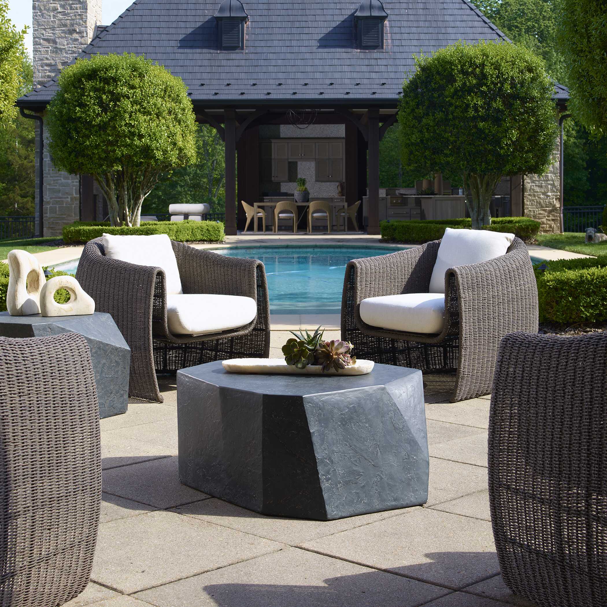 Uttermost Parra Slate Outdoor Coffee Table