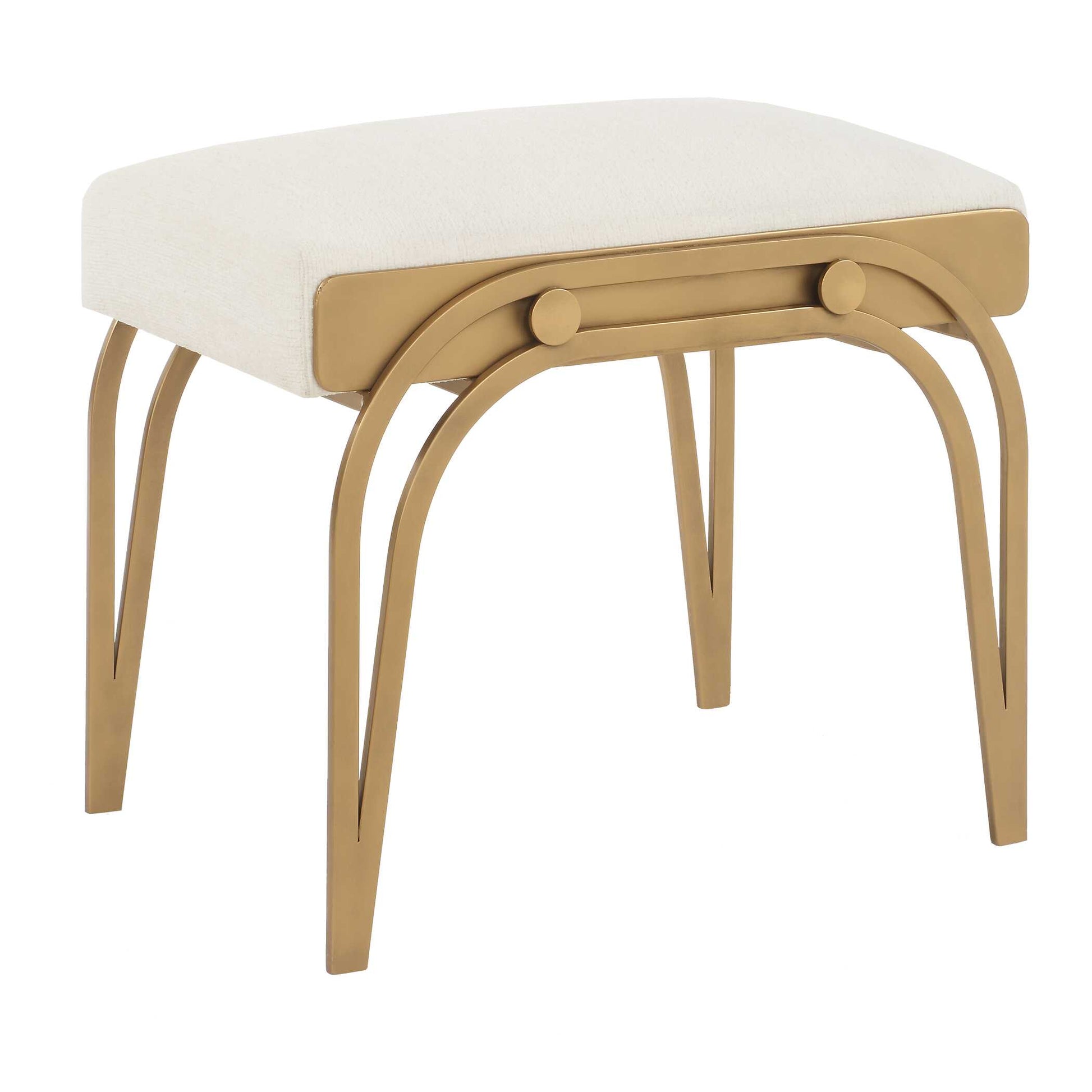 Quarrington Brass Iron Accent Bench
